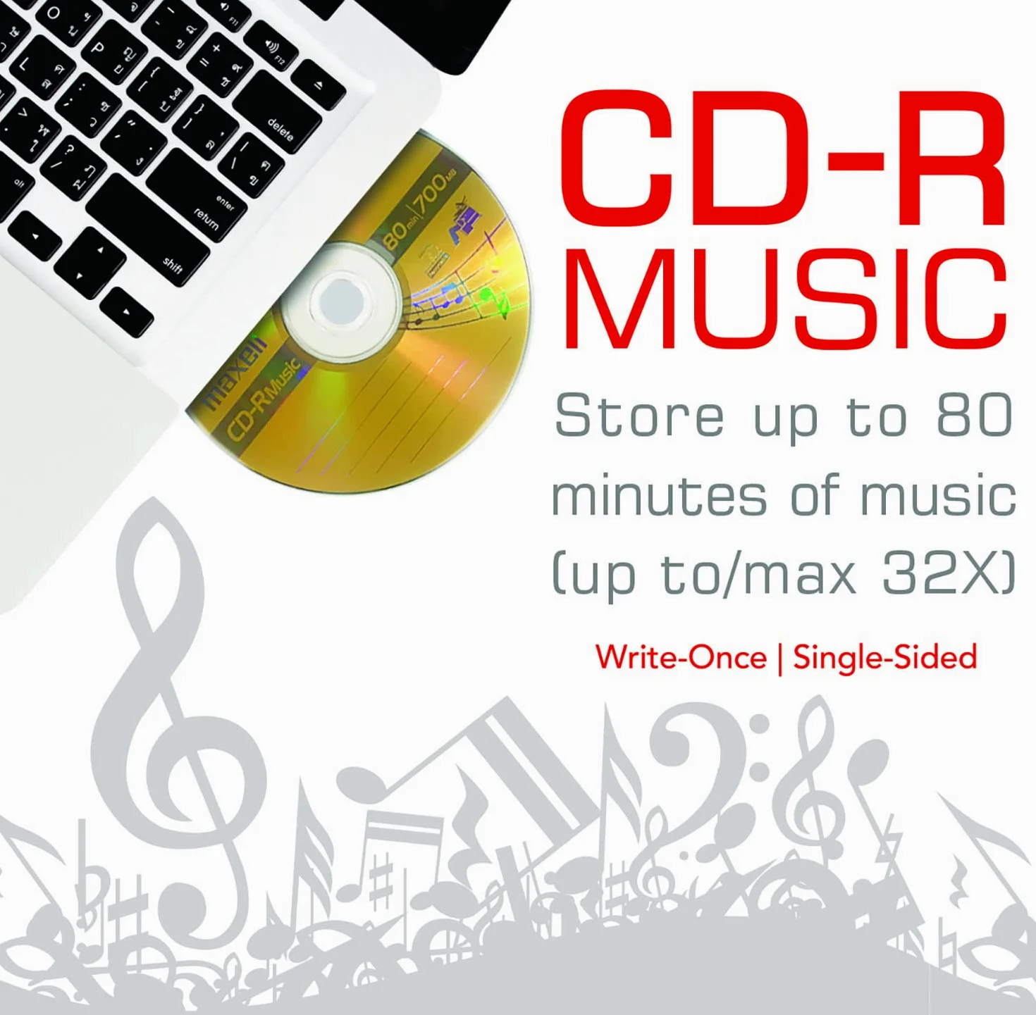 Maxell CD-R 80 Gold Rec'd Music Cd's-50pk Spindle