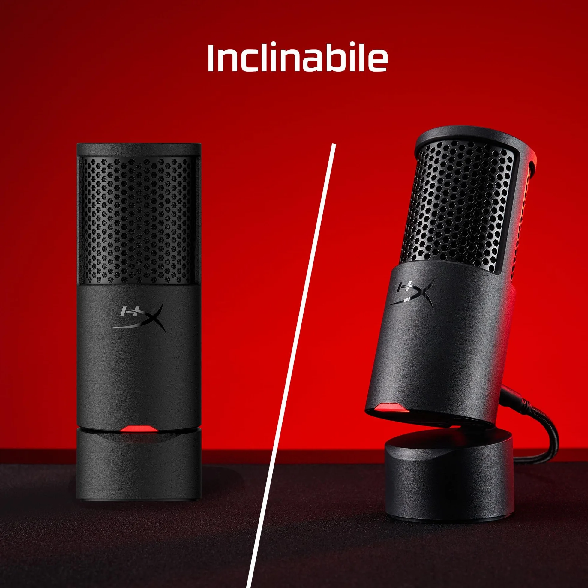 HyperX SoloCast 2, Microfono Usb-C Condensatore per Gaming, Streaming, Podcast, Compatibile Con Pc, Mac e Bracci Filettati, Controllo Con Software Ngenuity, Plug-and-Play, Audio Chiaro, Nero