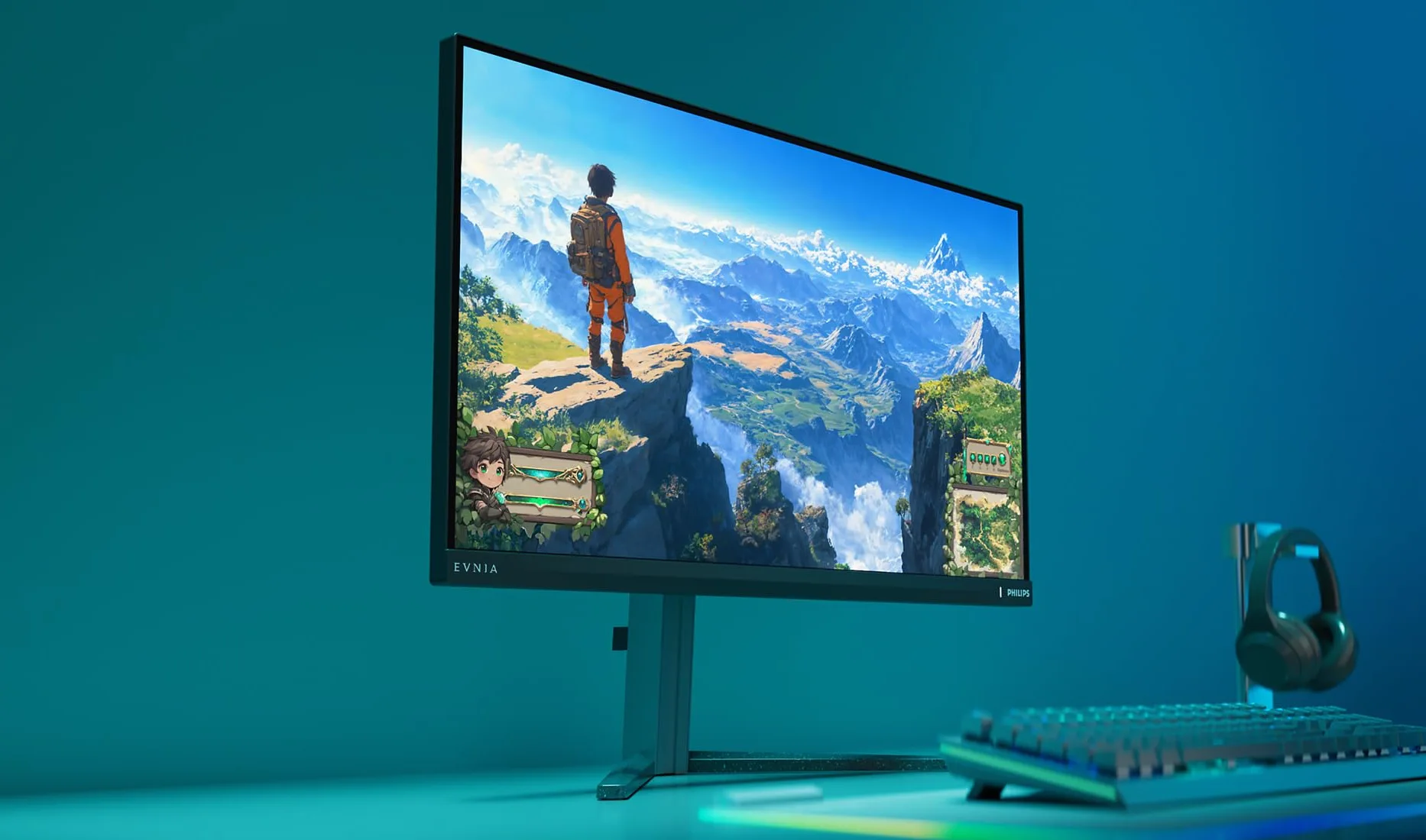 Philips Gaming Monitor 27M2N3800A 27 pollici, 3840x2160, UHD, 160Hz, Fast IPS Panel, 0.5ms MPRT, Speakers, Height Adjustment,(HDMI2x 2.1 DP 1x 1.4) Adaptive Sync, HDR400, G-Sync Comp., Grigio Scuro