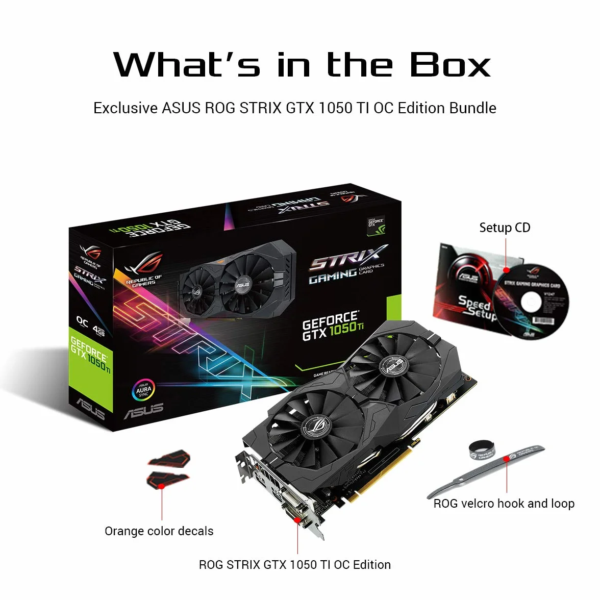 Asus GeForce STRIX-GTX1050TI-O4G-GAMING Scheda Grafica da 4 GB, DDR5, 1493 MHz