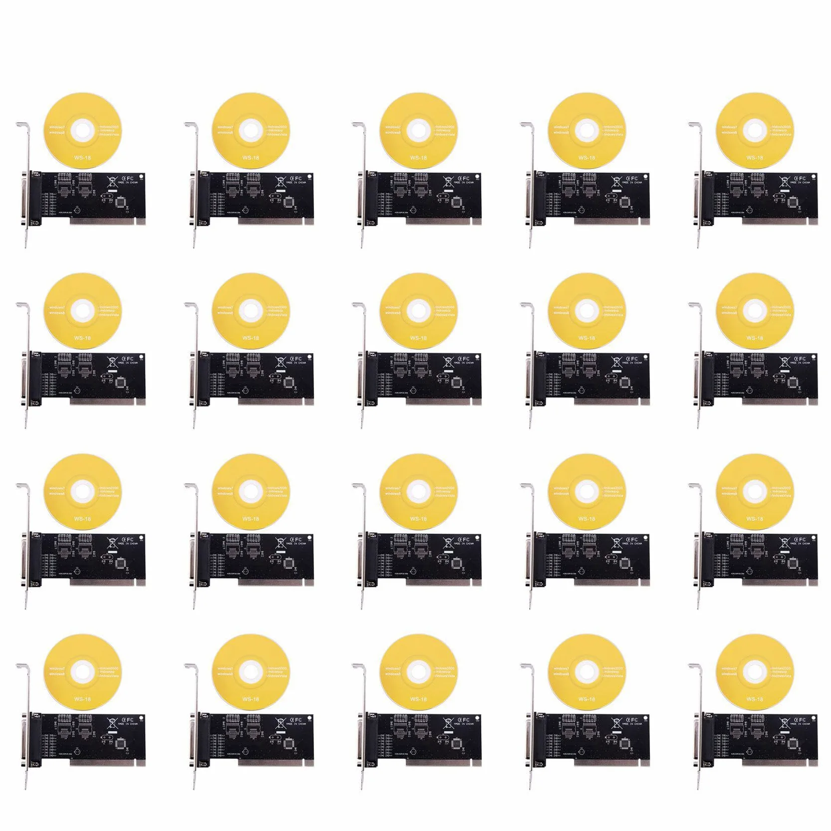 20X Pci Scheda di Espansione Adattatore da 25Pin Parallela PPT A Scheda Parallela Porta Controller della Stampante Db25