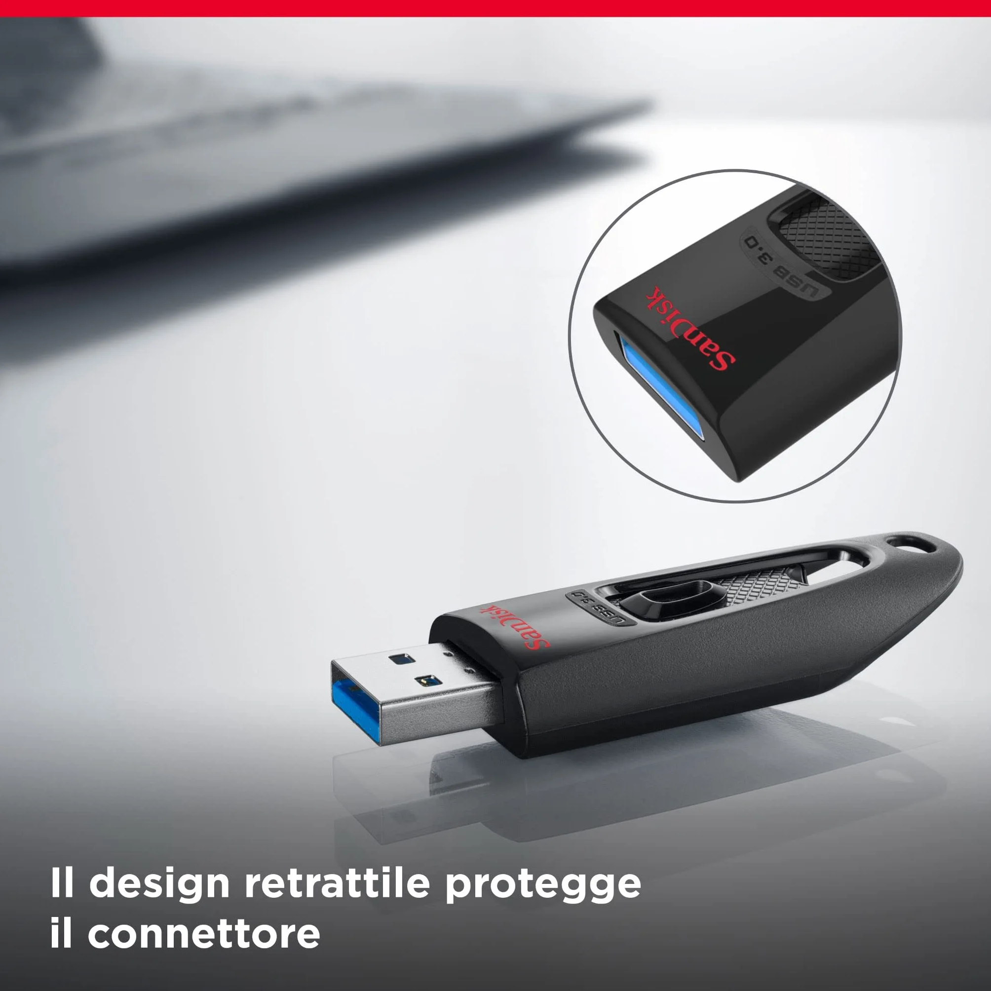 SanDisk Ultra Chiavetta USB 3.0 da 32 GB fino a 130 MB/sec, 3 Schede