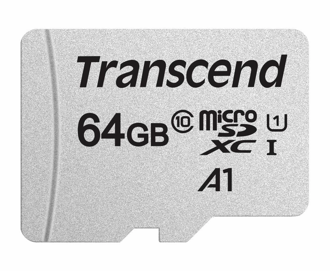 Transcend Scheda di memoria microSDXC 300S Classe 10 da 64 GB con fino a 95/45 MB/s (per smartphone, fotocamere digitali e console Nintendo) senza adattatore SD - TS64GUSD300S