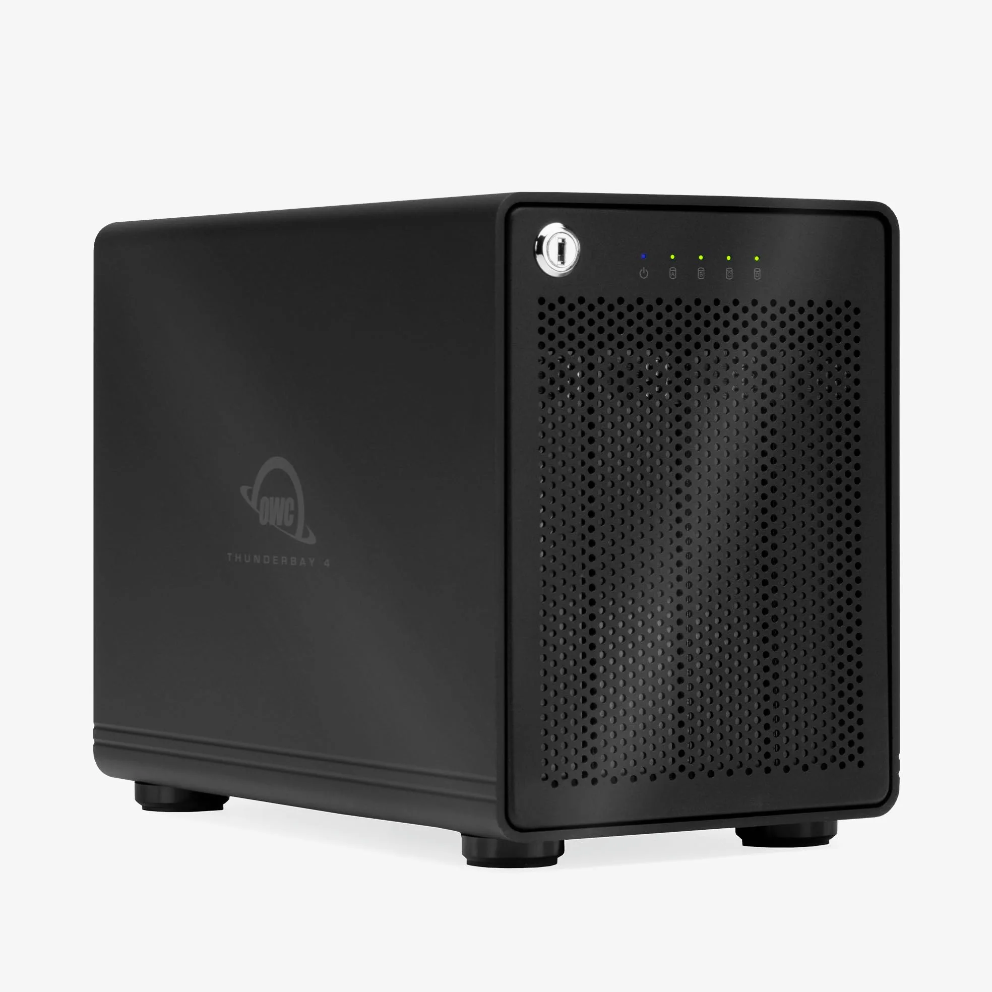 OWC Enclosure di archiviazione a 4 vani con doppie porte Thunderbolt 3