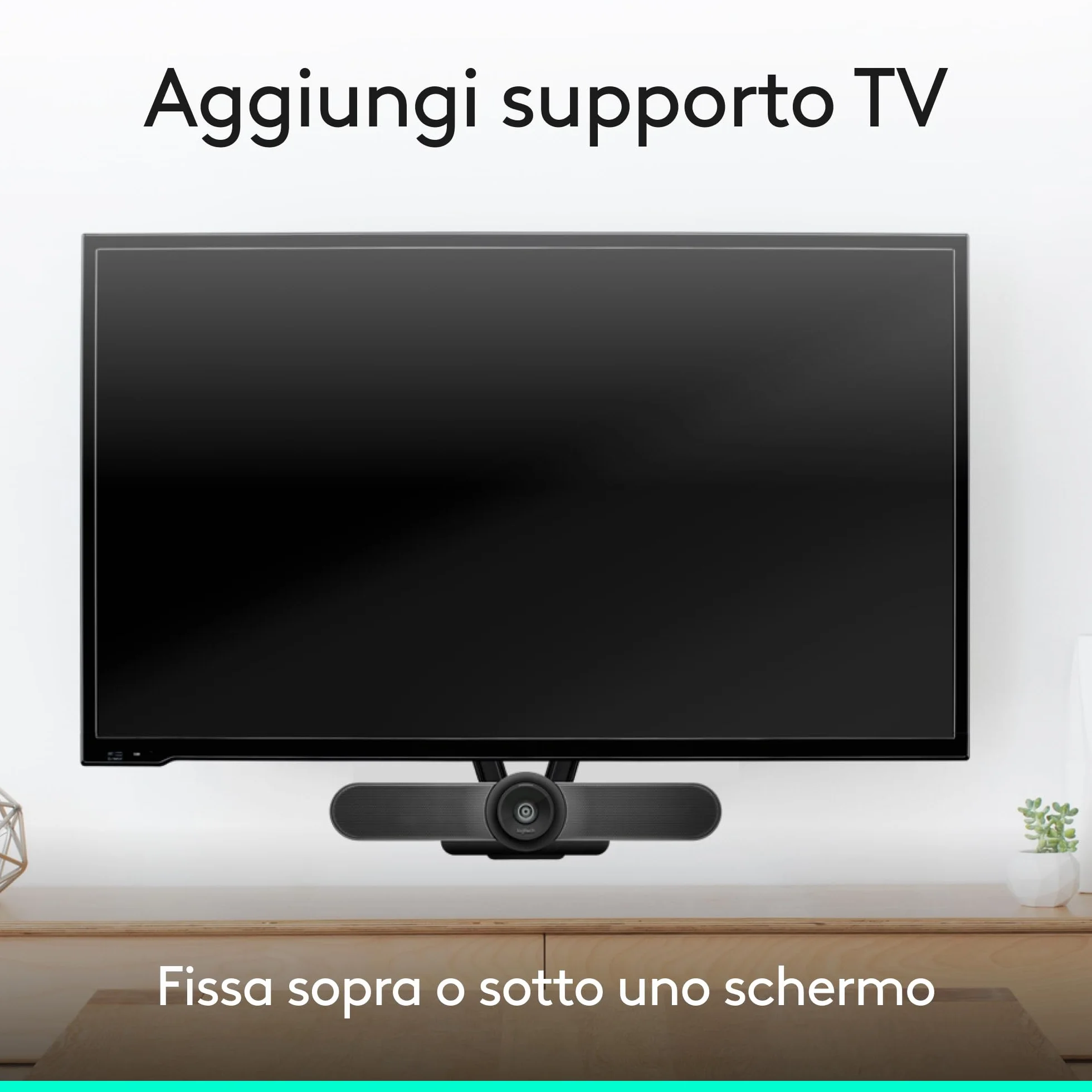 Logitech MeetUp Sistema di Videoconferenza, Ultra HD 4K/1080p/720p, 3 Microfoni/Altoparlanti Regolabili, Ampio Angolo di Visione di 120°, Compatibile con PC/Mac/Portatile/Macbook/Tablet - Nero, 4K