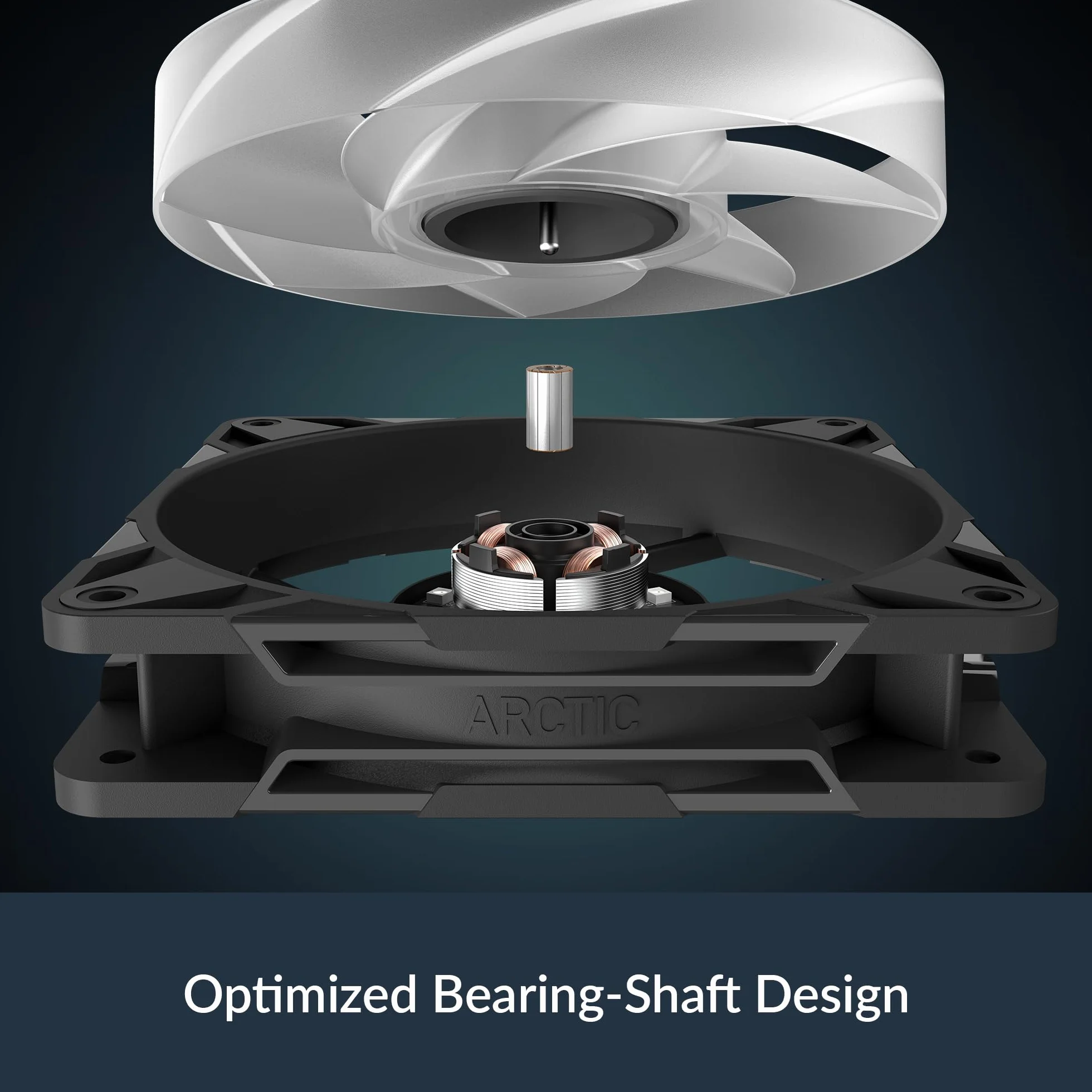 ARCTIC P12 Pro A-RGB - Ventola Potente Premium, Ventola PWM da 120 mm con Sdoppiatore per Cavi a Y, 600-3000 rpm, 0 rpm <5% PWM, RGB digitale 5V, Cuscinetto Idrodinamico, a 4 Pin - Nero
