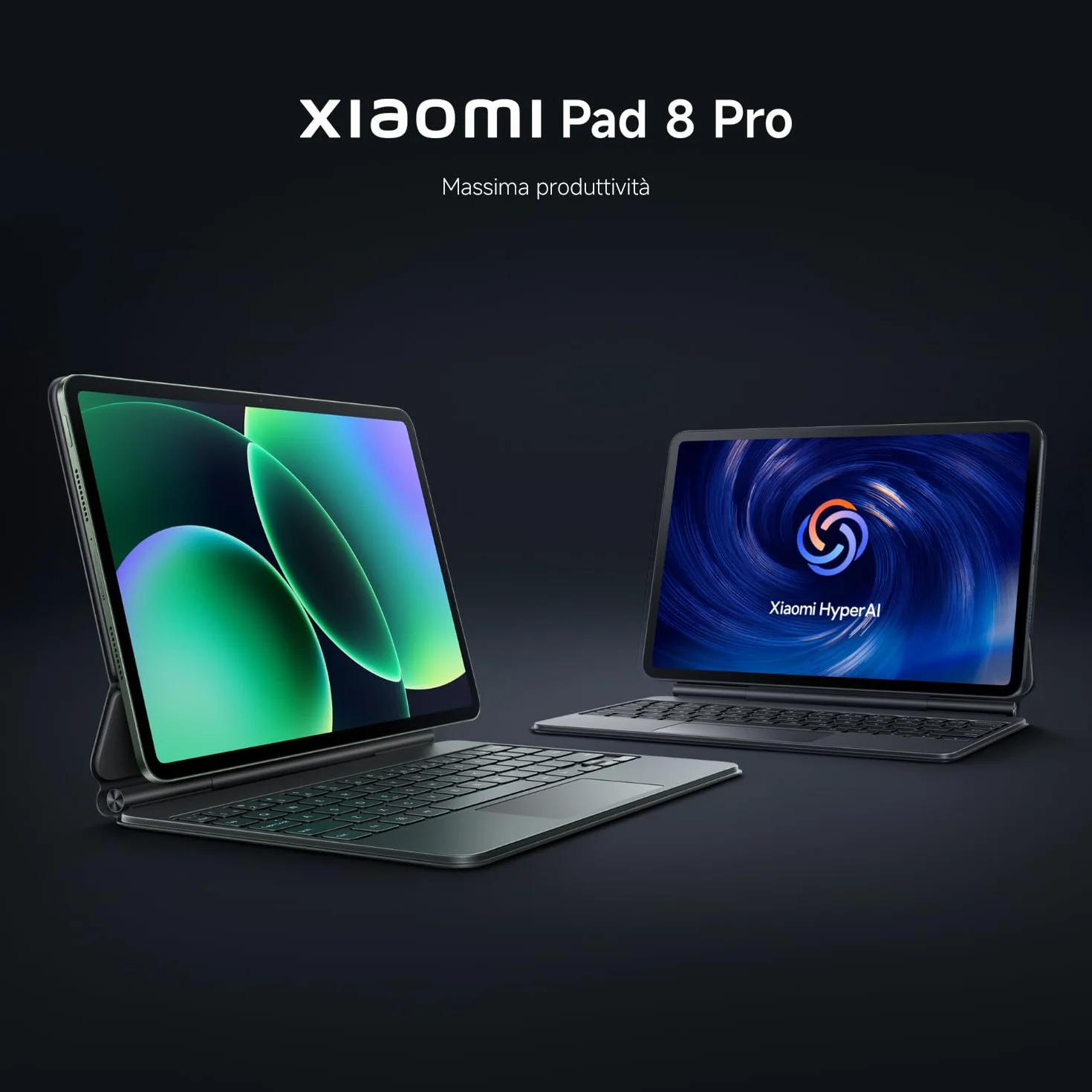 XIAOMI Pad 8 Pro, Tablet 11,2'', 12+512 GB, Snapdragon® 8 Elite, Batteria 9200 mAh, Display cristallino 144 Hz, HyperAI, Grigio, Garanzia 2 anni del produttore+1 anno extra, Caricatore non incluso