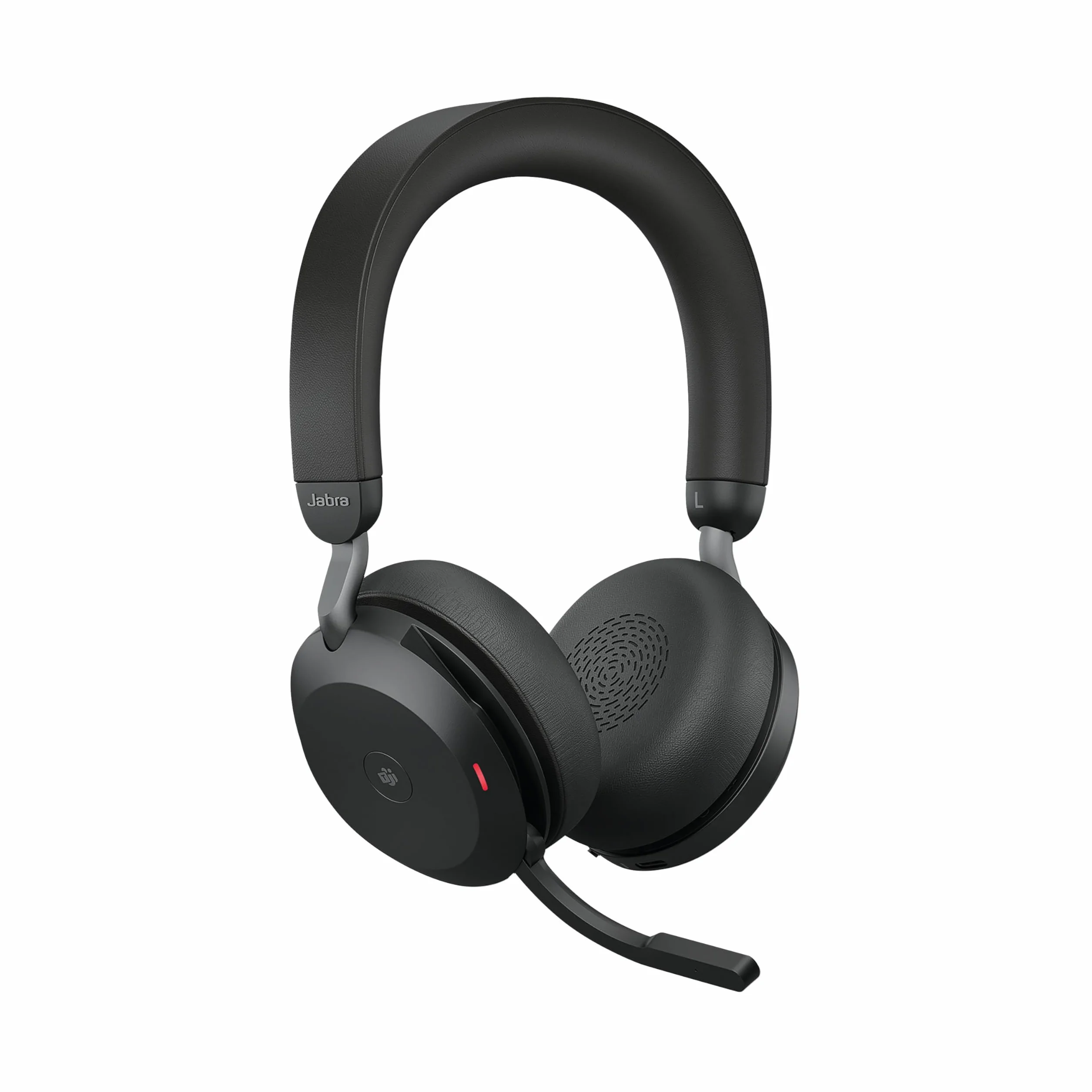 Jabra Evolve2 75 Wireless PC Headset with 8-Microphone Technology - Dual Foam Stereo Headphones, USB-A dongle, Ottimizzato per Microsoft Teams, Nero, Senza Supporto