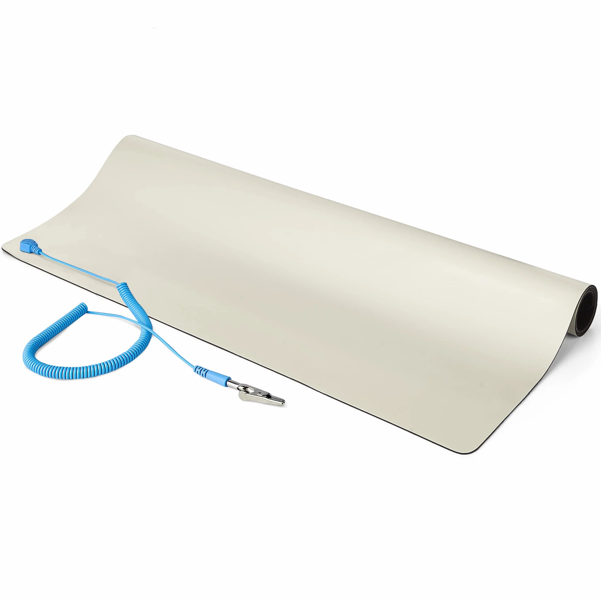 StarTech.com Tappeto Antistatico ESD per pavimento e banco di lavoro - Tappetino antistatico per riparazioni elettroniche con cavo di messa a terra - Flessibile - 60x120 cm (LG-ANTI-STATIC-MAT)