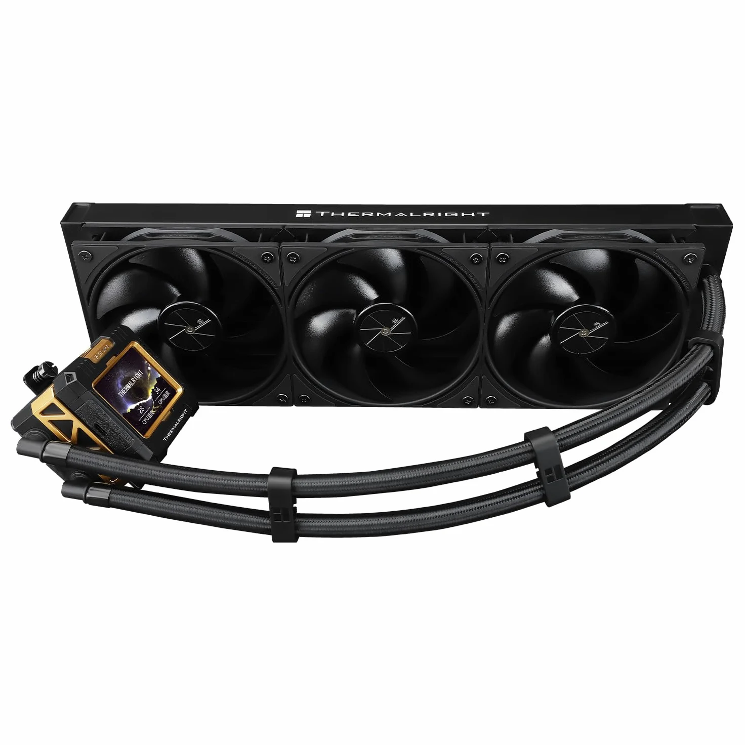 THERMALRIGHT FW 360 - Raffreddamento ad Acqua CPU Nero Con 3 Ventole PWM, Schermo LCD IPS 320 x 240, AIO 360, Liquido per AMD/Intel PC