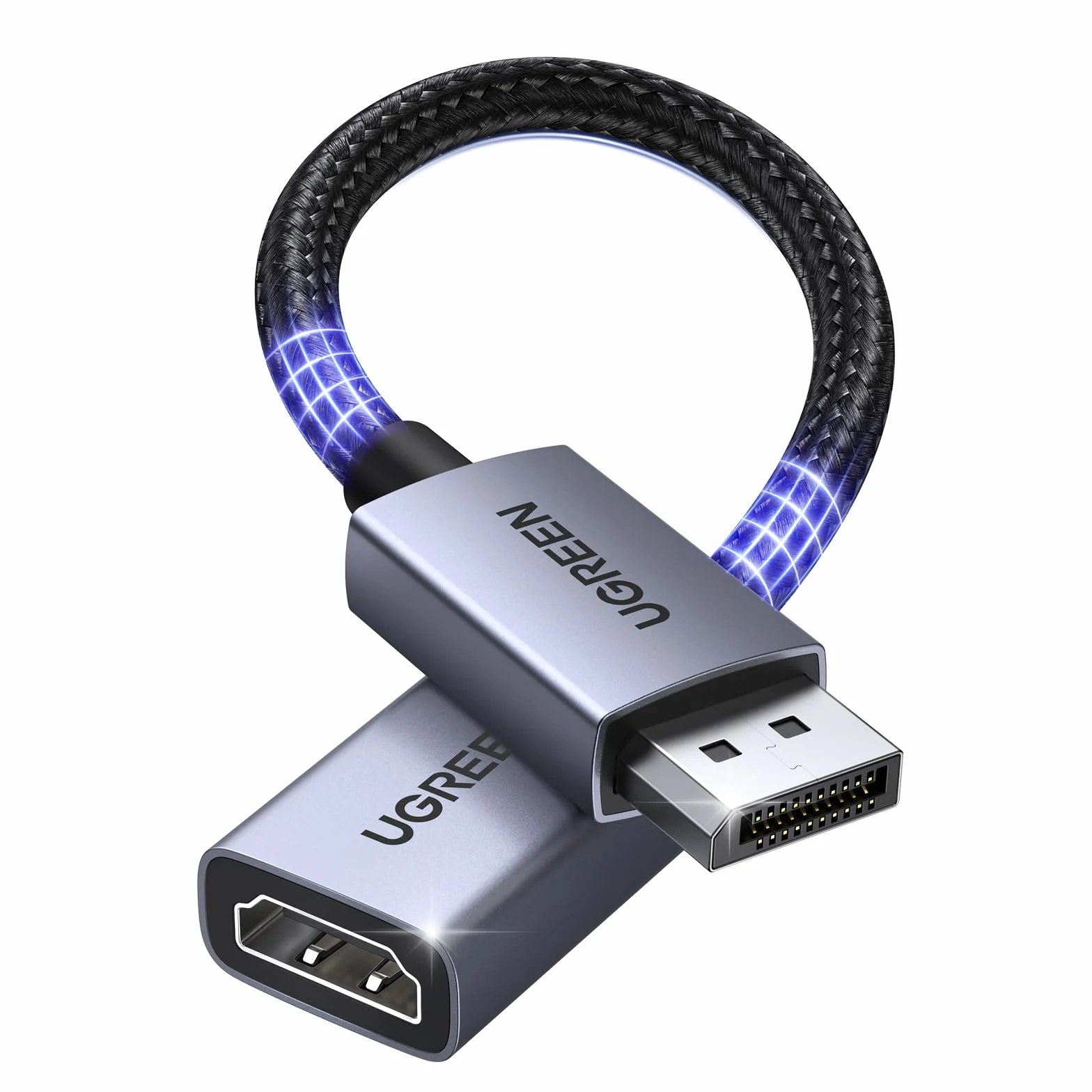 UGREEN 4K Adattatore DisplayPort a HDMI Unidirezionale Convertitore DP Maschio a HDMI Femmina 4K 30Hz 2K 60Hz 1080P 120Hz 2 Pezzi