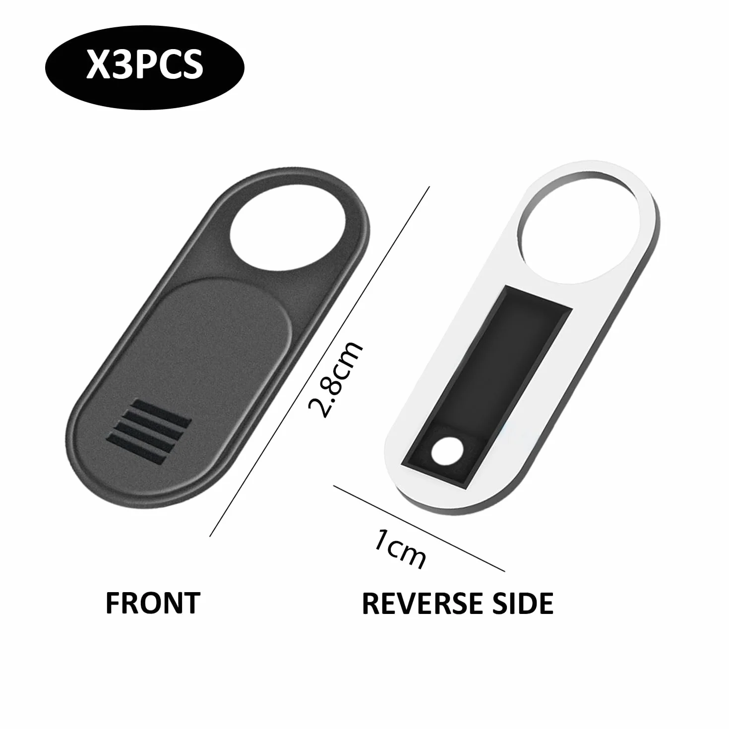 3 custodie per webcam, copriobiettivo, maschera protettiva per la fotocamera del cellulare, copertura scorrevole per fotocamera, copertura per computer portatile, adatto per auto, telefoni