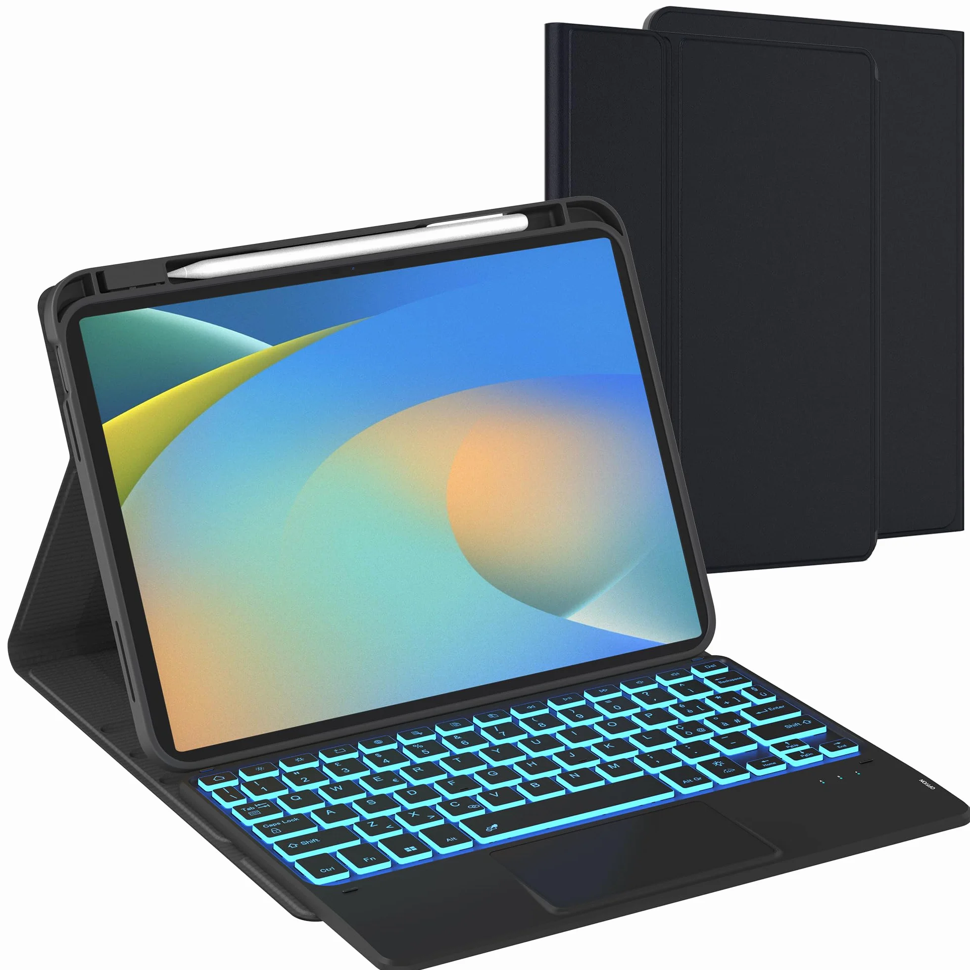 Tastiera per iPad 10 Generazione 10.9'' 2022, Cover con Tastiera per iPad 11 Pollici (A16, 2025) : Italiano QWERTY con 7 Colori Illuminato & Touchpad intelligente, Senza fili Staccabile Custodia