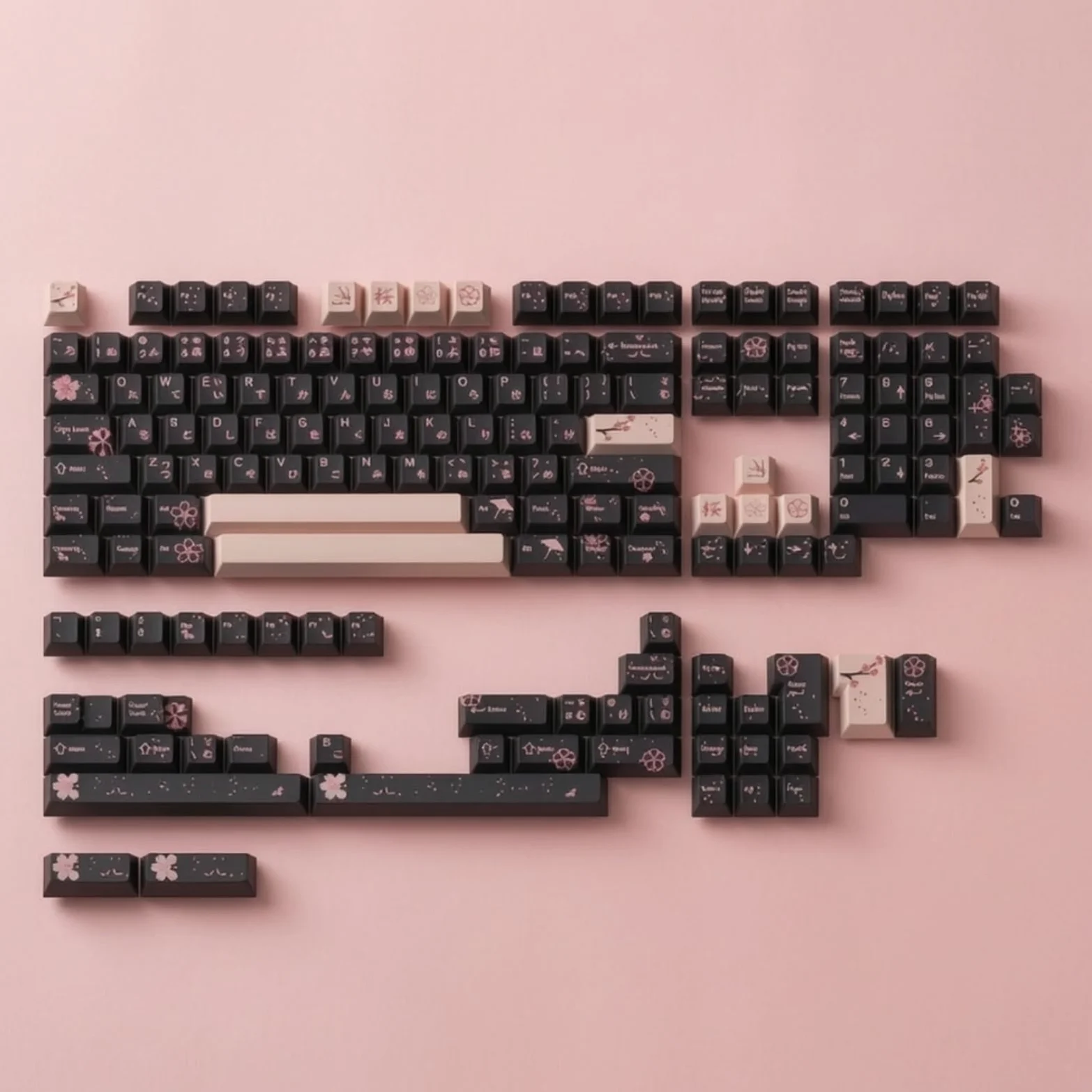 Set di Keycaps Giapponesi Keycaps in PBT Ergonomici Tasti per Giocatore