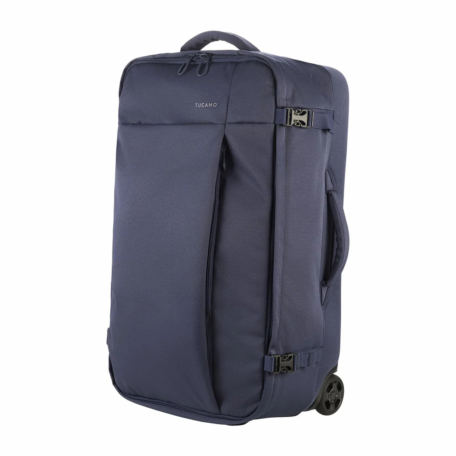 Tucano, Tugò Trolley Valigia Media da Stiva 36x63x20 cm, Trolley Medio con Tasche Frontali, Ruote Silenziose e Maniglia Telescopica, 45L, Blu