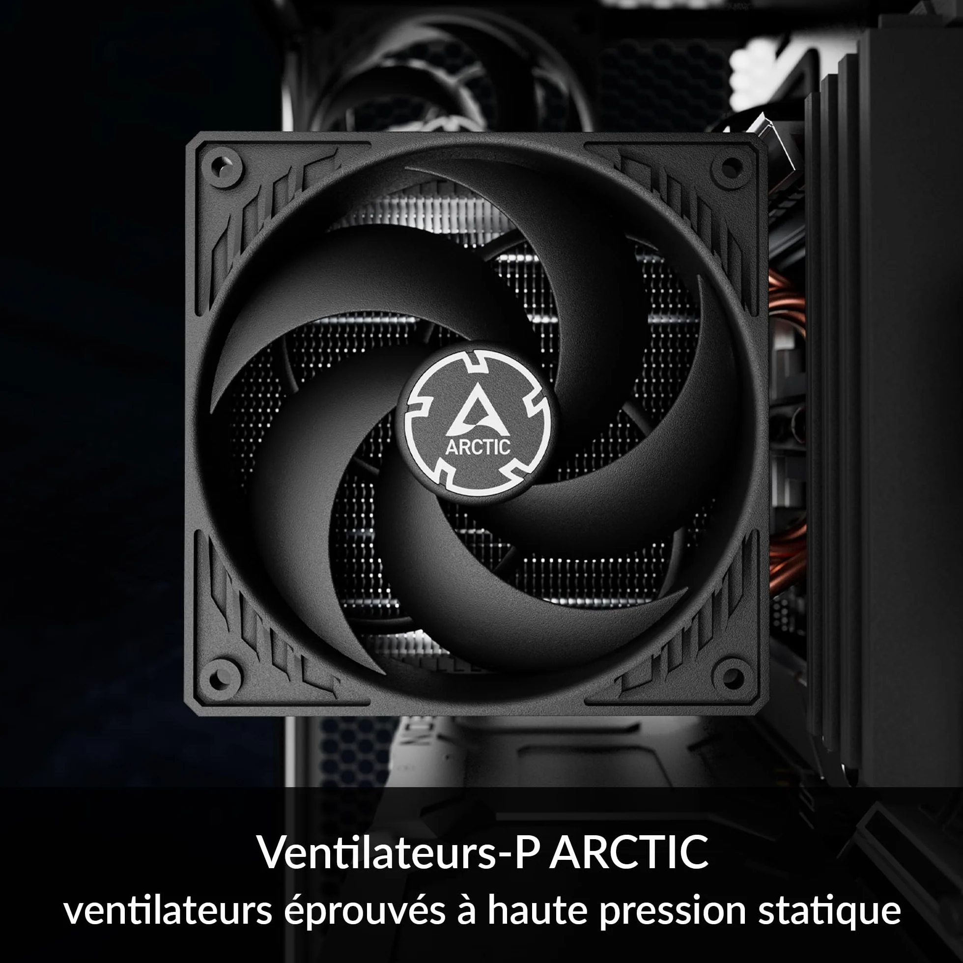 ARCTIC Freezer 36 - Dissipatore CPU a torre singola con push-pull, due ventole P da 120 mm ottimizzate per la pressione, cuscinetto fluidodinamico, 200-1800 rpm, 4 heatpipes, incl. pasta termica MX-6