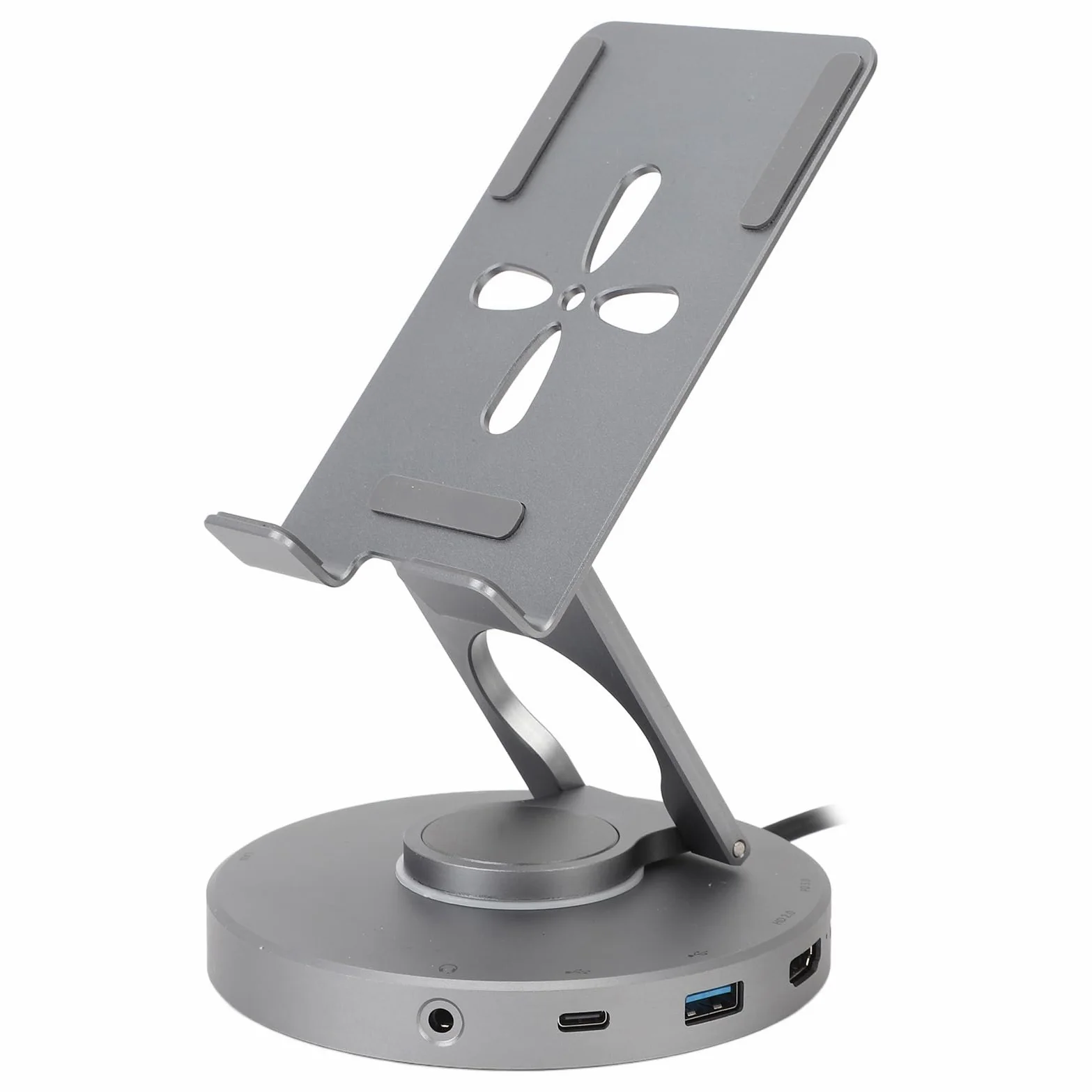 RiToEasysports Supporto per Compresse USB C Hub, 360 ° Rotante USB 3,0 C Hub Storni di Trasferimento Ad Alta velocità per Laptop Tablet Gaming Gaming