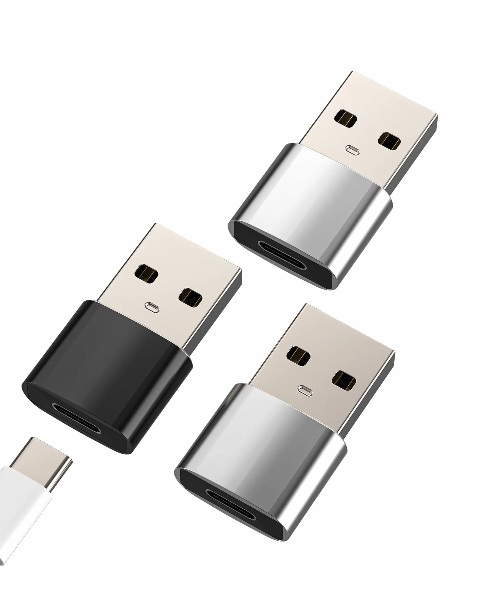Adattatore USB C femmina a USB-A maschio(3 pack) per Apple iPhone 16 15 cavo Type-c ricarica spina caricatore connettore OTG 3.0 compatibile per Samsung accessori tipo c android cellulare per iPad