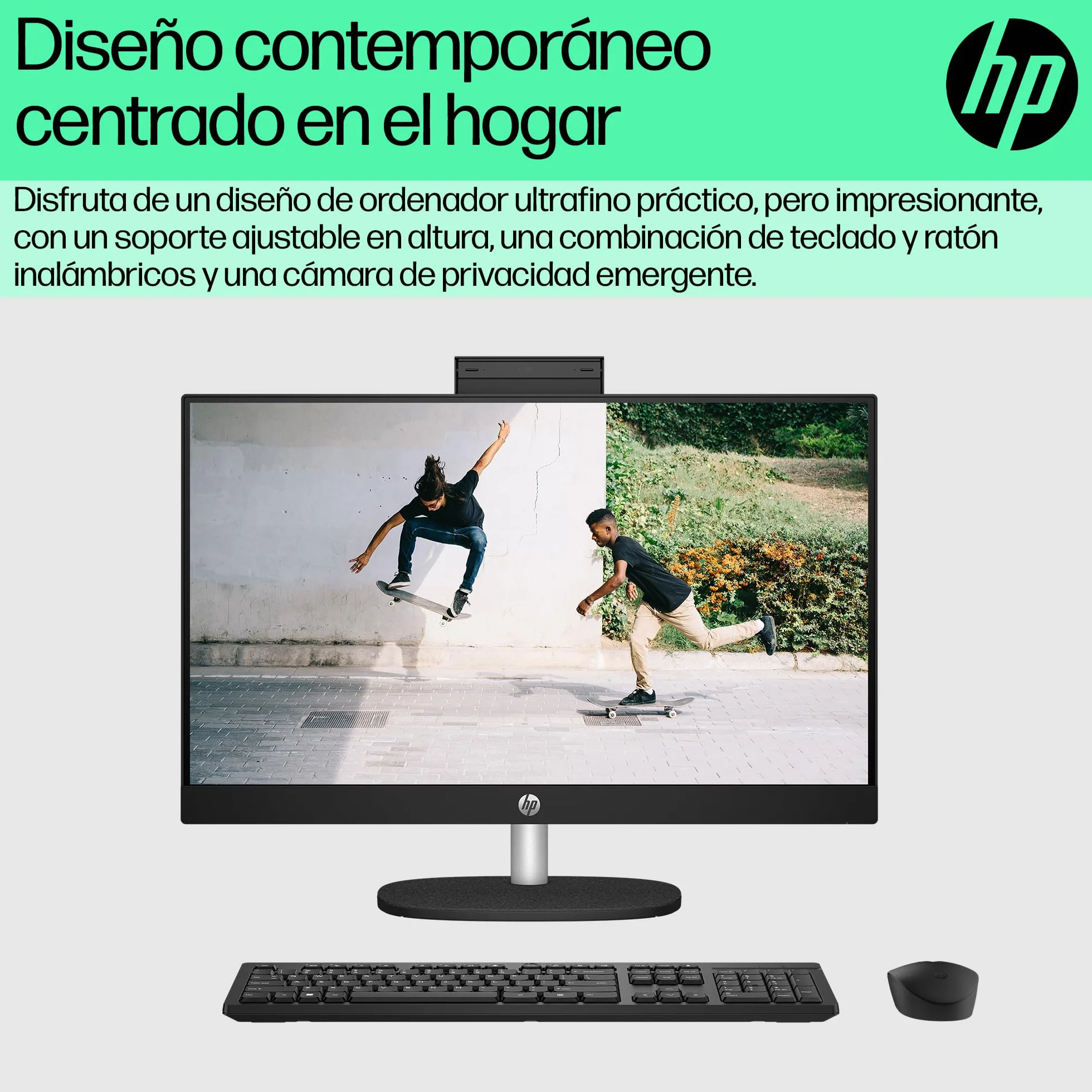 HP All-in-One 24-cr0101ns Computer desktop 23,8" FHD Intel Core i3-N300 8 GB RAM 512 GB SSD Intel UHD Graphics Windows Black Tastiera QWERTY spagnola