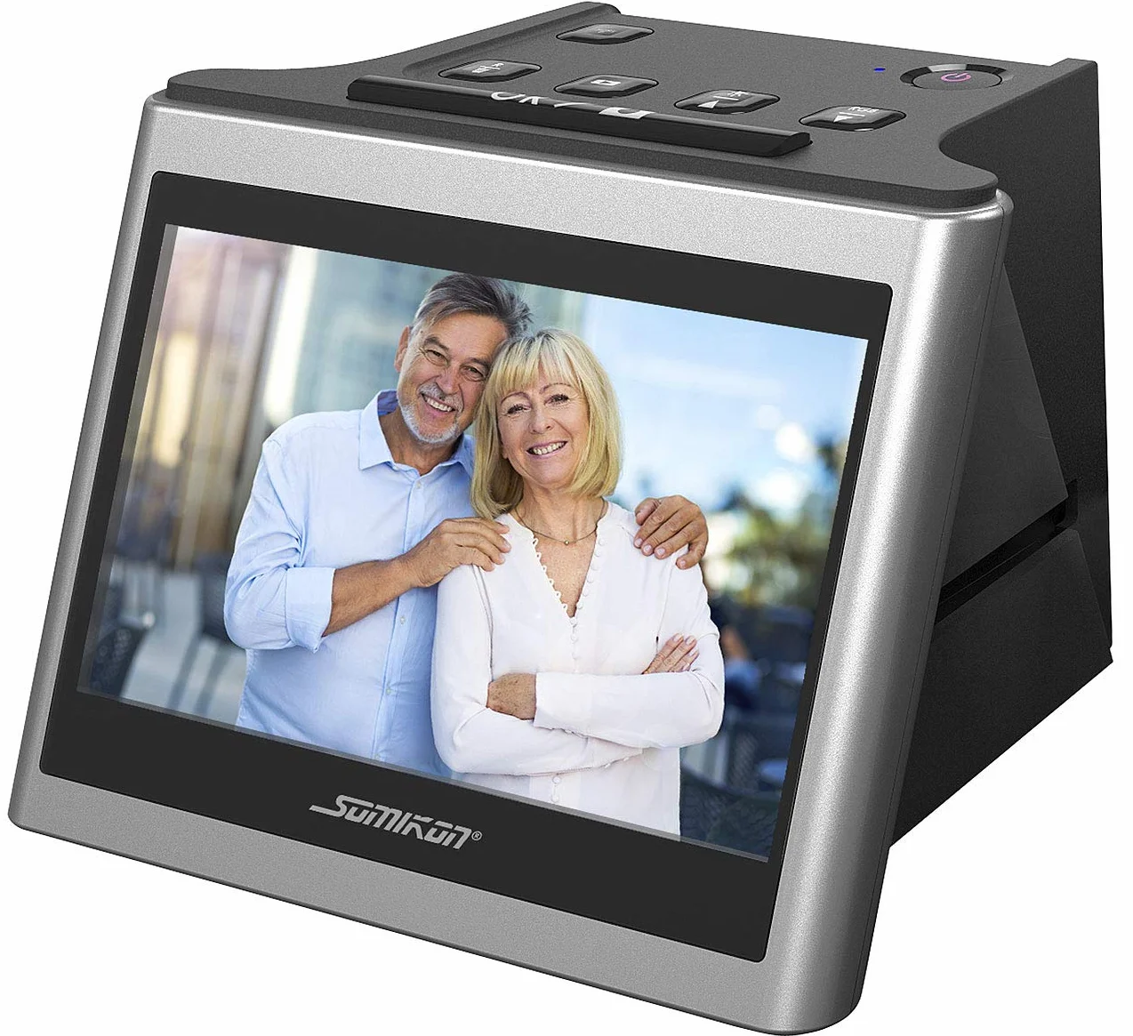 Somikon Film scanner - diaproiettore: Scanner per diapositive e negativi autonomo, Sensore da 14 megapixel, display a colori LCD da 12,5 cm (5") (scanner per negativi, foto e diapositive, fotocamera)