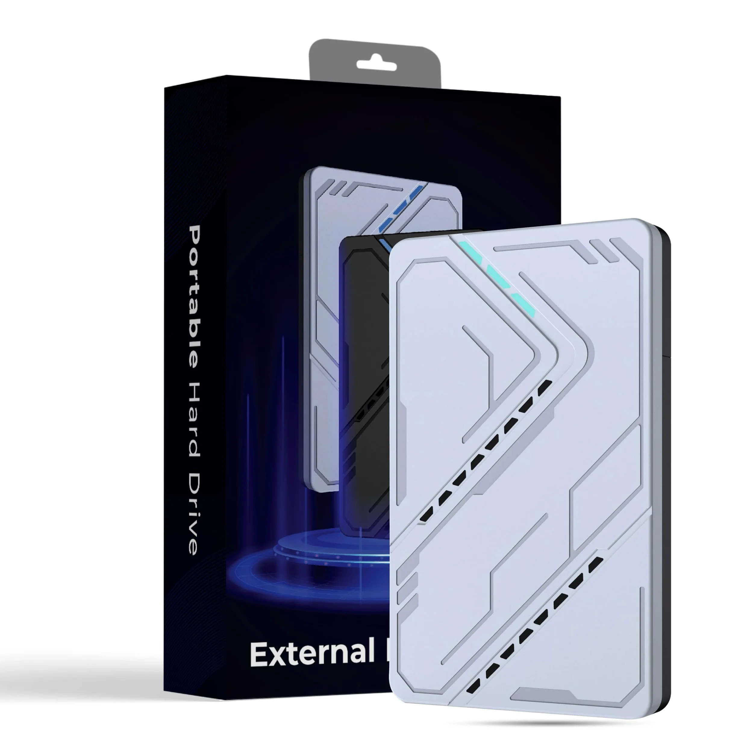 Hard disk esterno portatile da 1 TB, USB 3.0, HDD da 2,5", colore: argento | Trasferimento dati ad alta velocità, archiviazione di backup, per laptop, PC, desktop, console di gioco