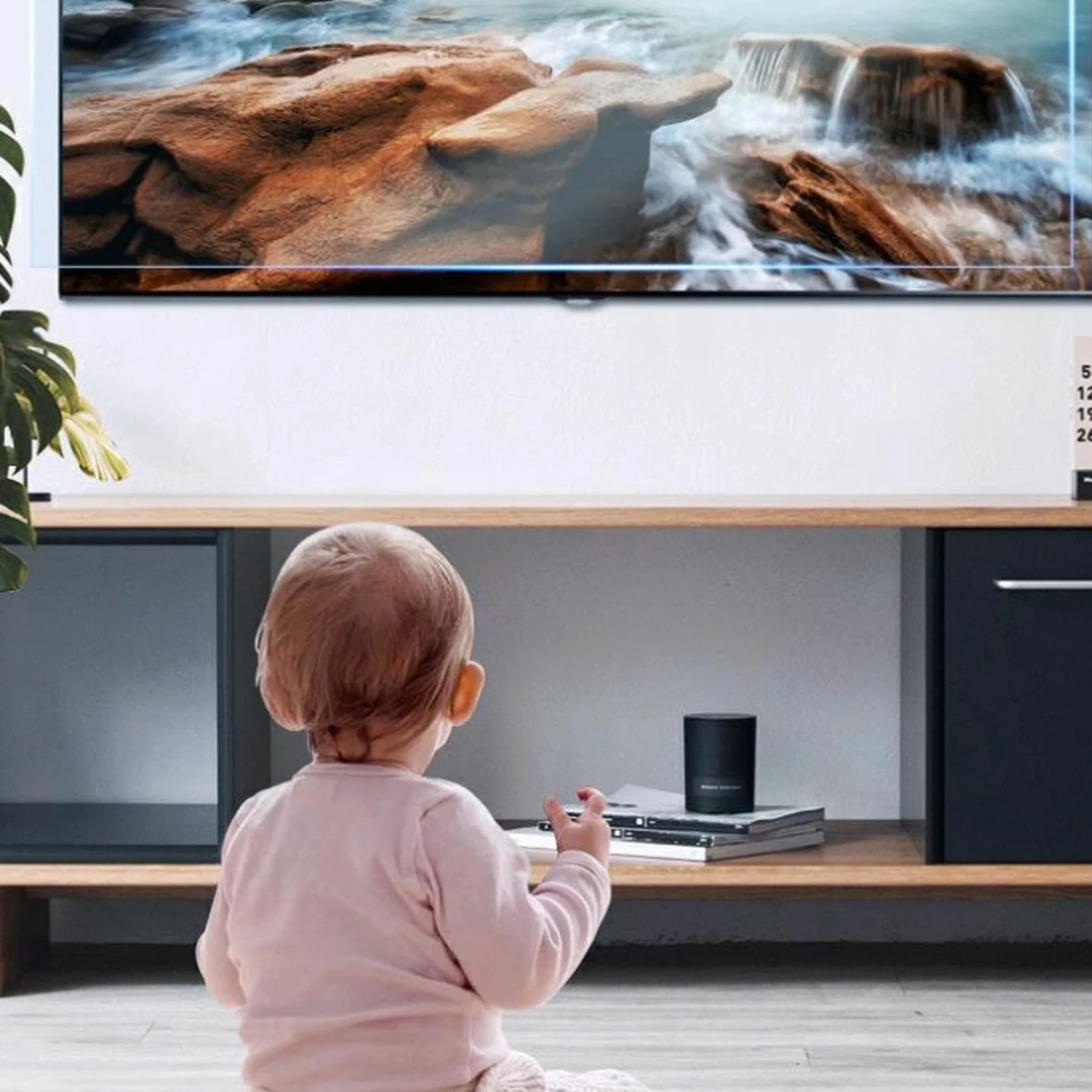 Pellicola Protettiva antiriflesso Anti Luce Blu per Monitor/TV e Pannello di Protezione dai Danni Che blocca i Raggi UV e la Luce Blu, 58" 1269 * 721(52