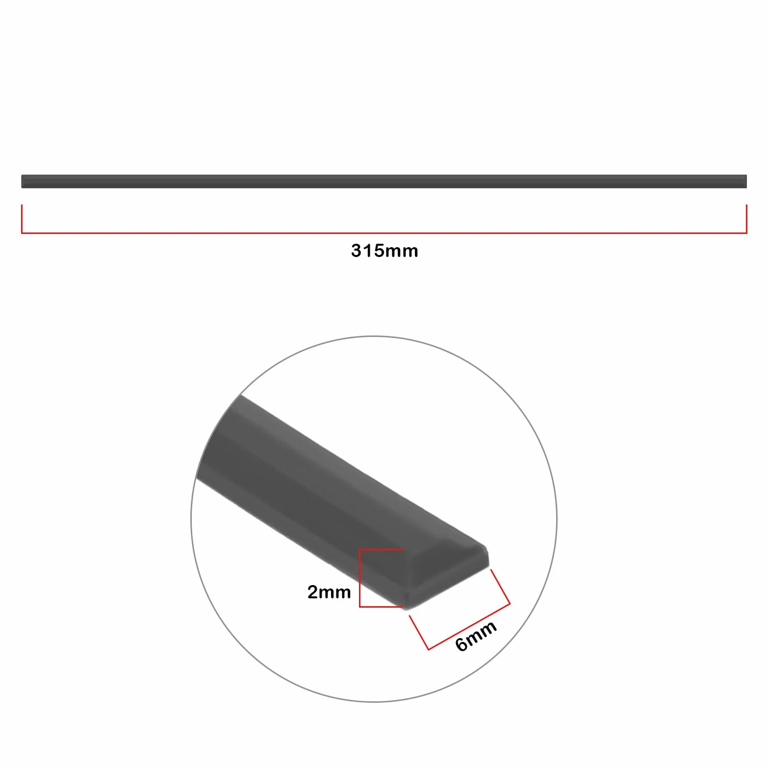 SG Store Set di 2 strisce di piedini per paraurti antiscivolo di ricambio compatibili con HP Envy X360 15-DR Envy X360 15-DS Strisce di piedini in gomma 315 x 6 x 2 mm