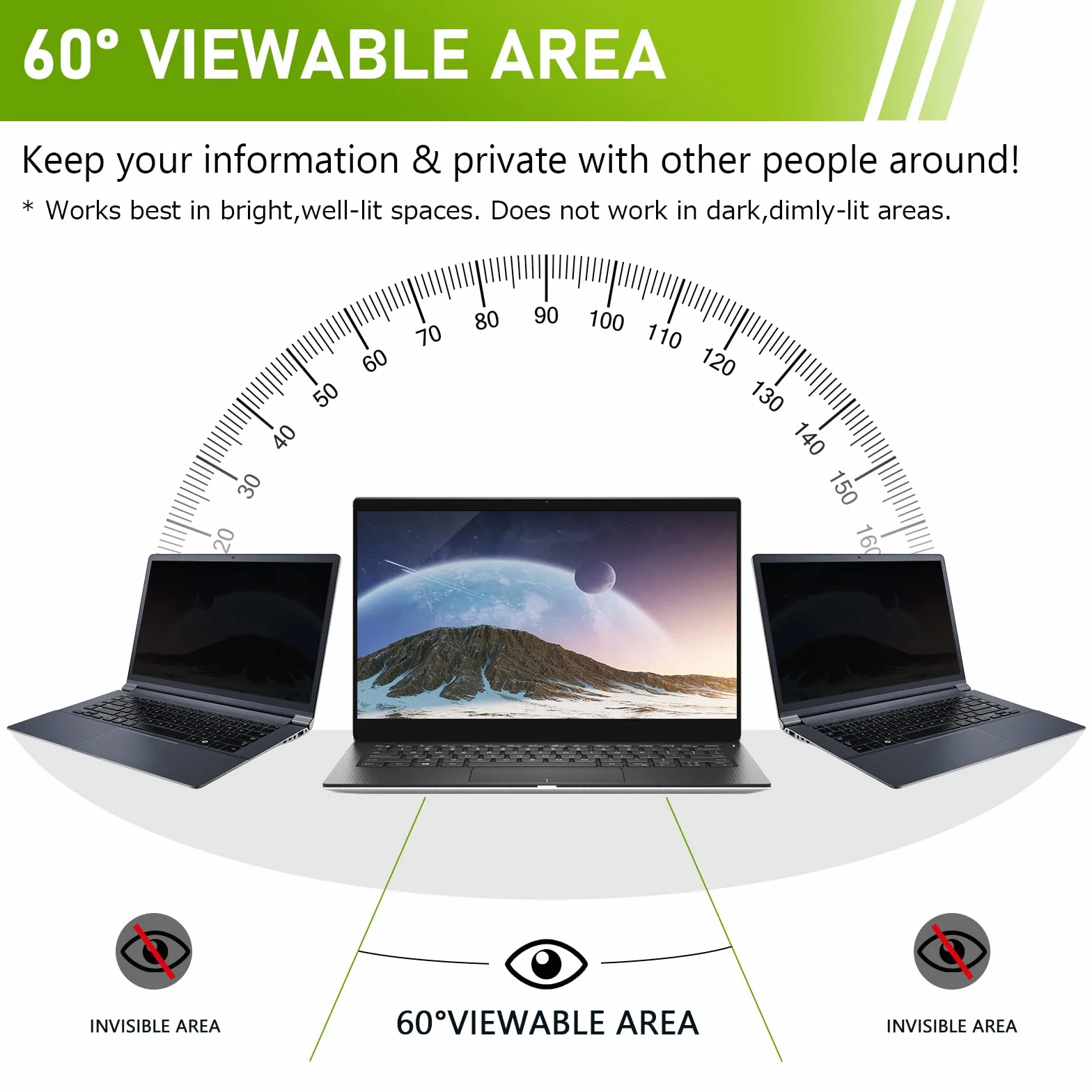 SOPPY Filtro Privacy, 15,6" per computer portatile, filtro per la privacy, filtro per schermo con frangivista, anti-luce blu e antiriflesso (16:9, 345 x 194 mm)