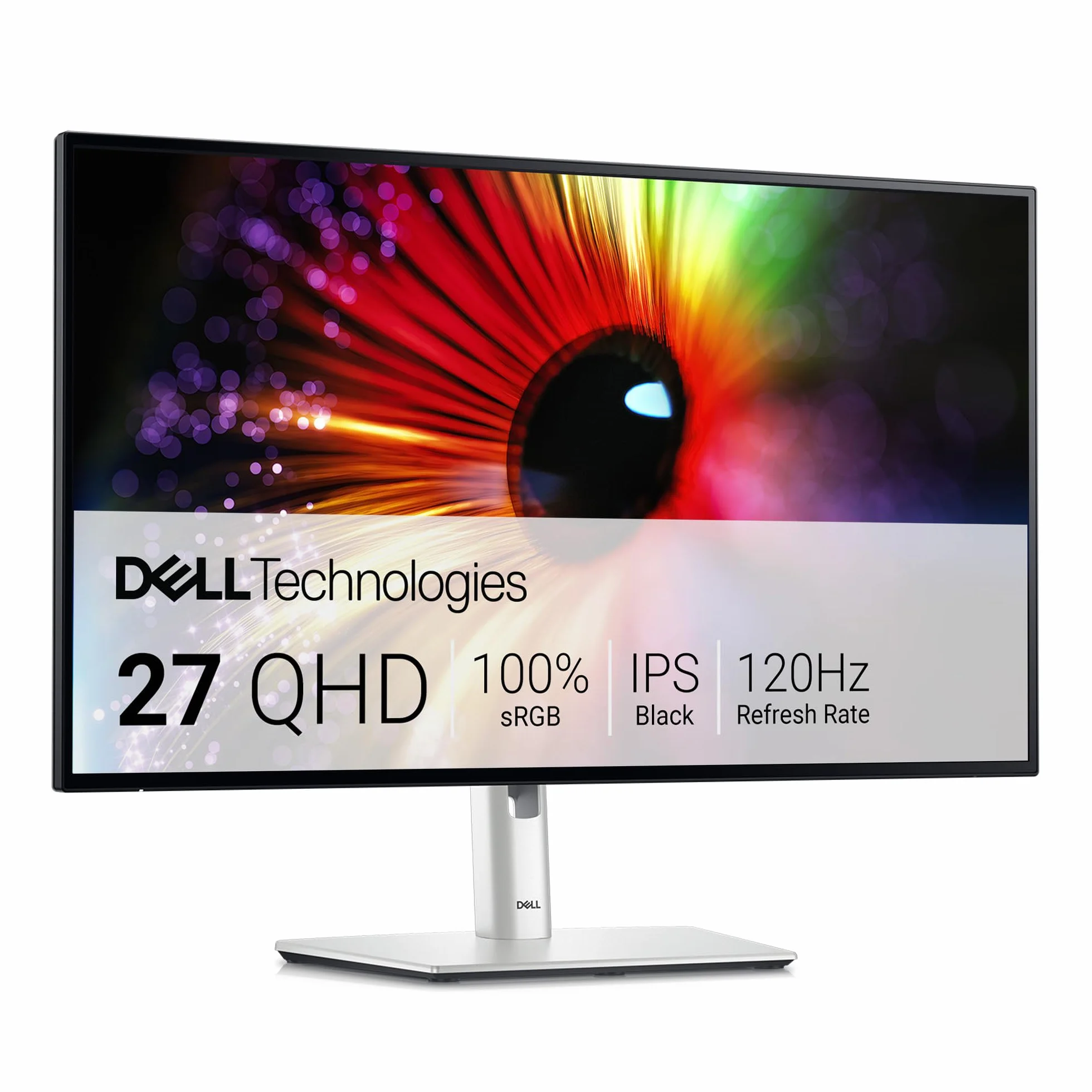 Dell U2724D UltraSharp 27" QHD (2560x1440) Monitor, 120Hz, IPS Black, 5ms, 98% DCI-P3, 2x USB-C, 2x DisplayPort, HDMI, 3x USB, 3 Anni di Garanzia, Argento