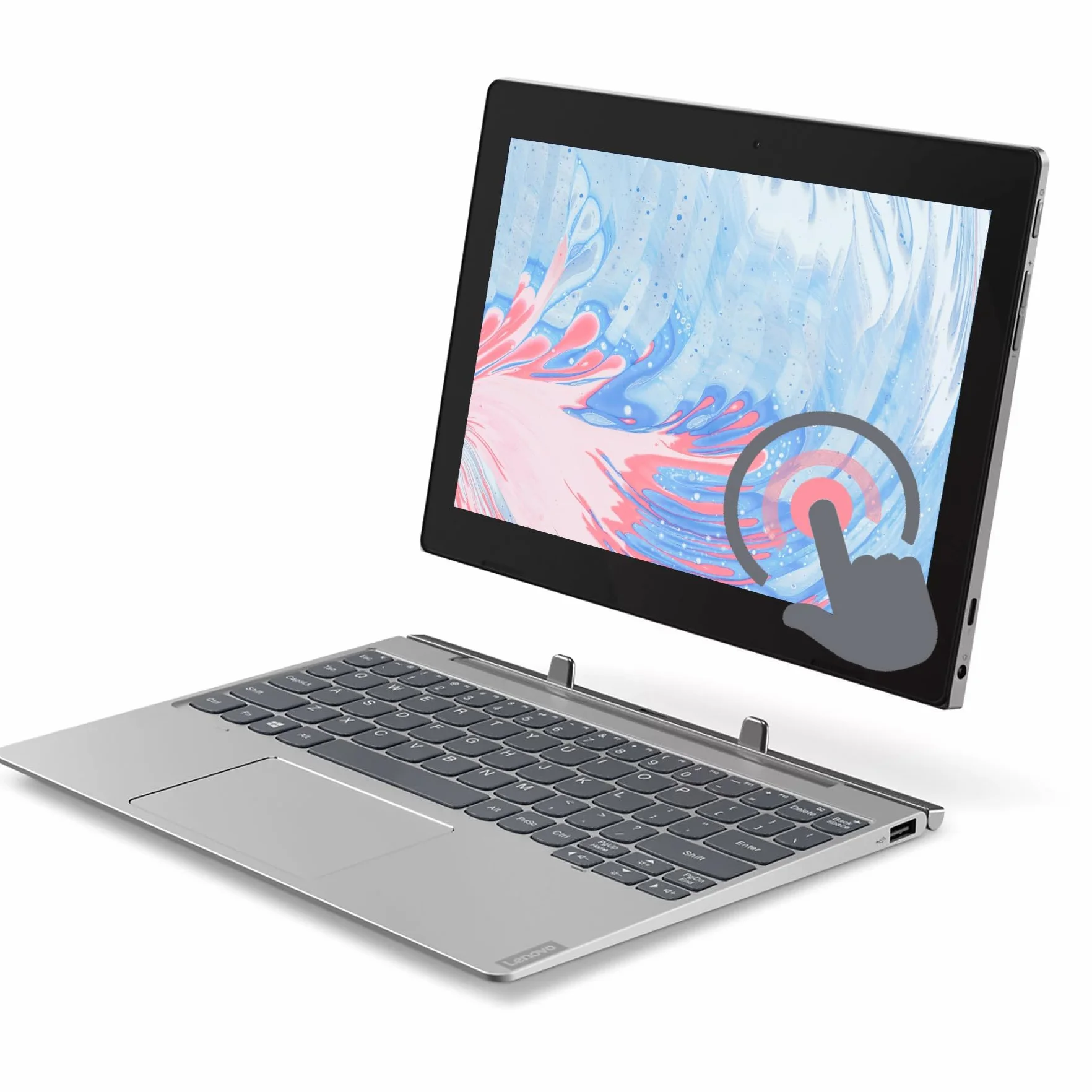 Lenovo IdeaPad D330 2 in 1 Touch Screen Laptop, 10.1" (1280 x 800), Intel Celeron N4000, 4 GB RAM, 64 GB SSD, tastiera giapponese, Windows 11 Pro (ricondizionato)