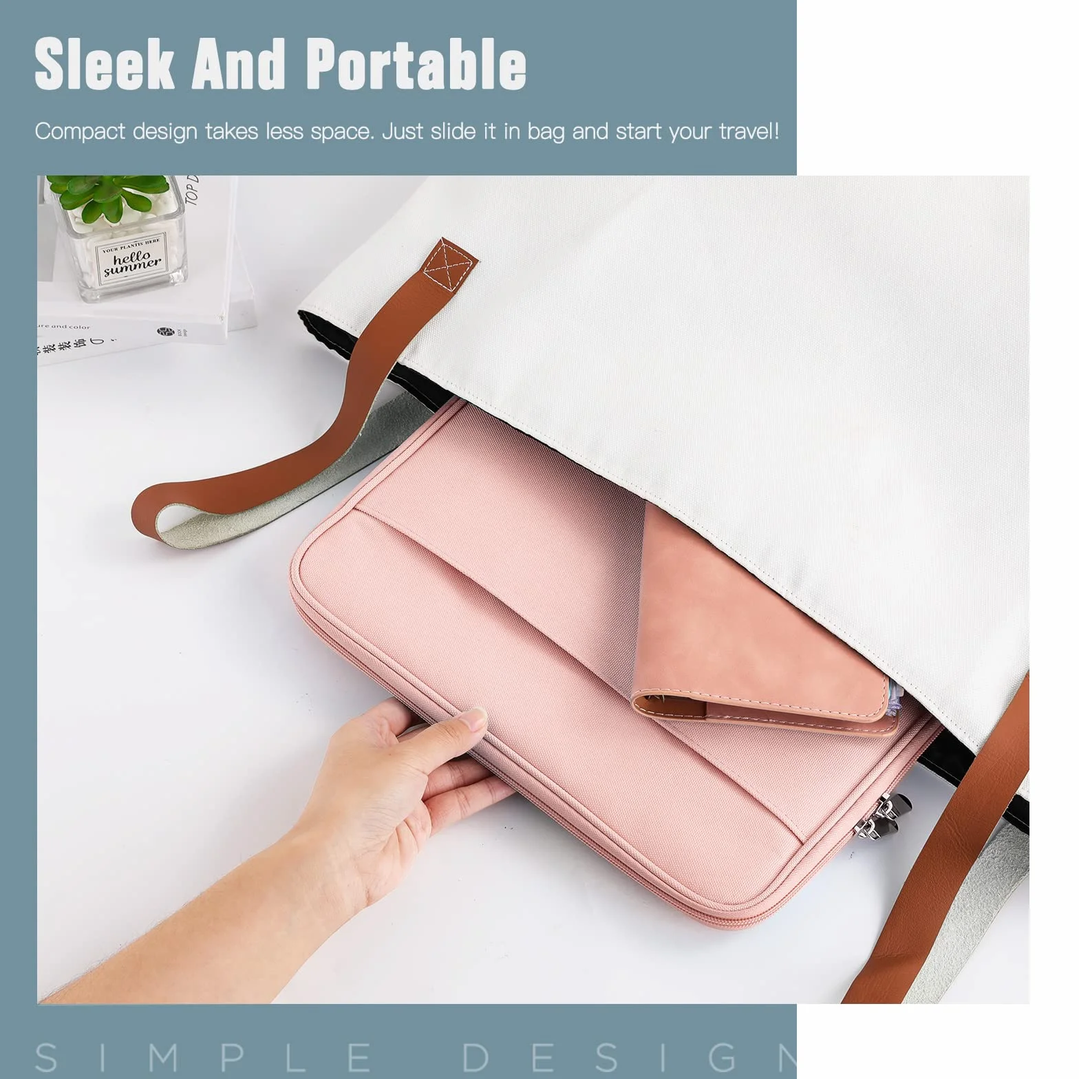 TiMOVO 9-11" Borsa per Tablet per iPad 11 Pollici A16 2025, iPad 10a Gen. 10.9", iPad 10.2", iPad Air 11/5a/4a Gen. 10.9", Galaxy Tab A9 Plus 11", Custodia per il Trasporto con Tasca, Rosa