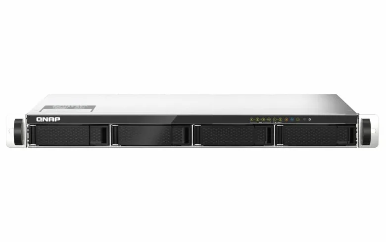 QNAP TS-435XeU-4G NAS con montaggio su rack 4 bay Supporta cache SSD 2,5GbE/10GbE e M.2 NVMe, senza HD