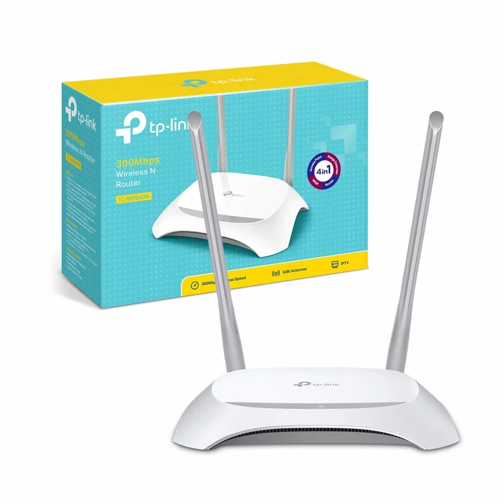 TP-Link TL-WR840N Router Ethernet Wi-Fi N300 Wireless, 5 Porte 10/100M, Parental Control, Supporto IPTV, IPv6, Rete Ospiti, WPS, Router, Ripetitori, Access Point e Modalità WISP, non supporta xDSL