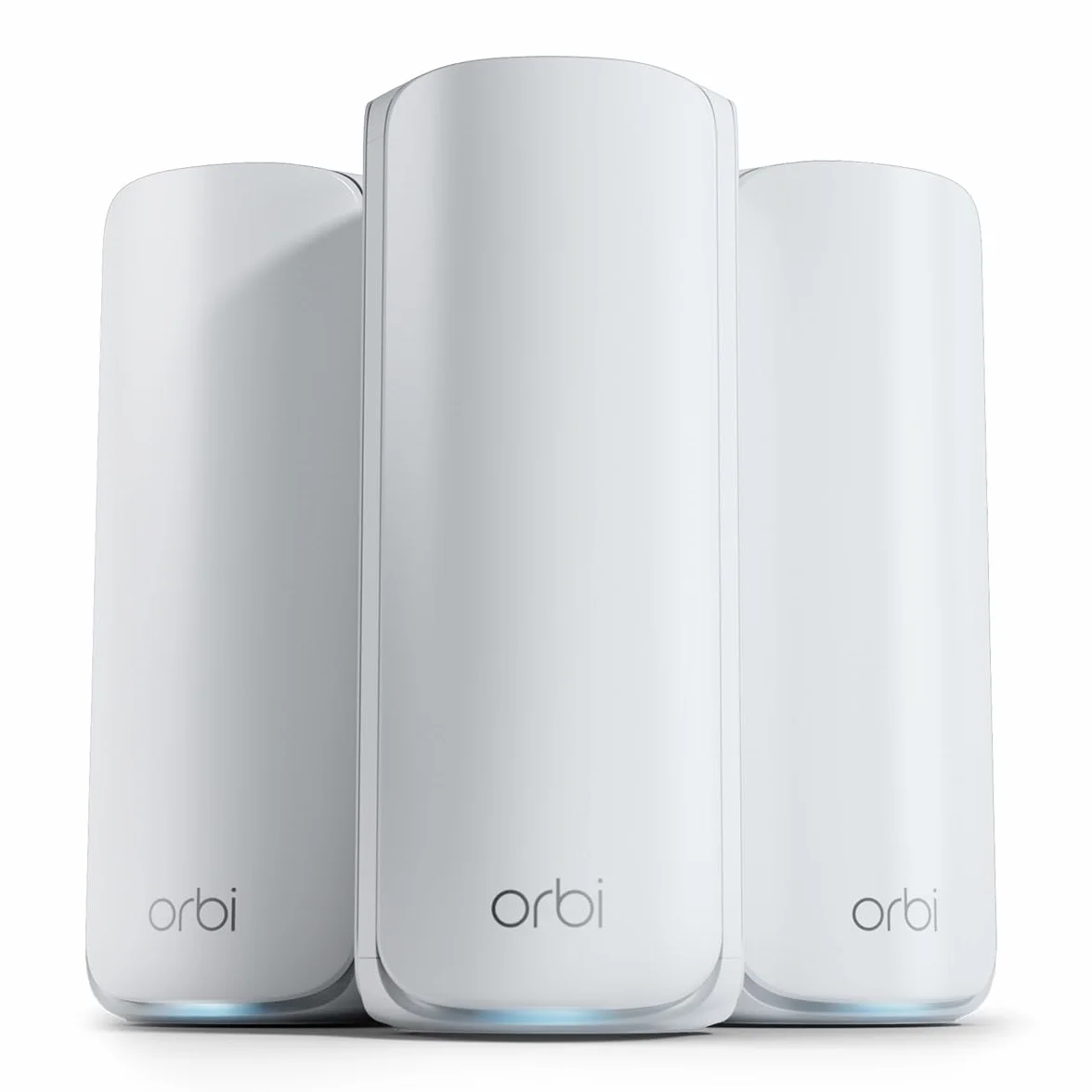 NETGEAR Orbi Serie 770 | WiFi 7 Mesh System | RBE773 | Router wireless + 1 satellite | Fino a 11 Gbps | Copre 540 m² | Supporta 100 dispositivi | Porta Internet 2,5 GB | Tri-Band BE11000| Kit da 3