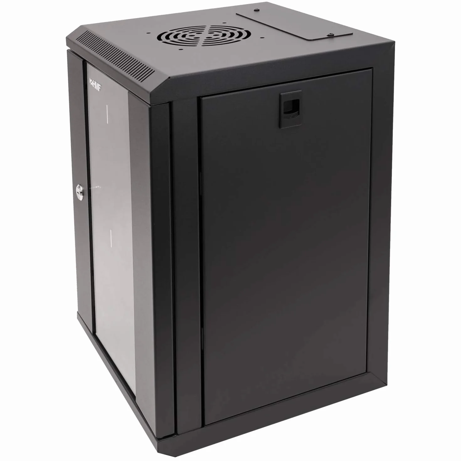 HMF 63309-02 Armadio rack 10 pollici, Armadio di rete | 9 U | Completamente Assemblato | 31,2 x 30 x 48,3 cm | nero