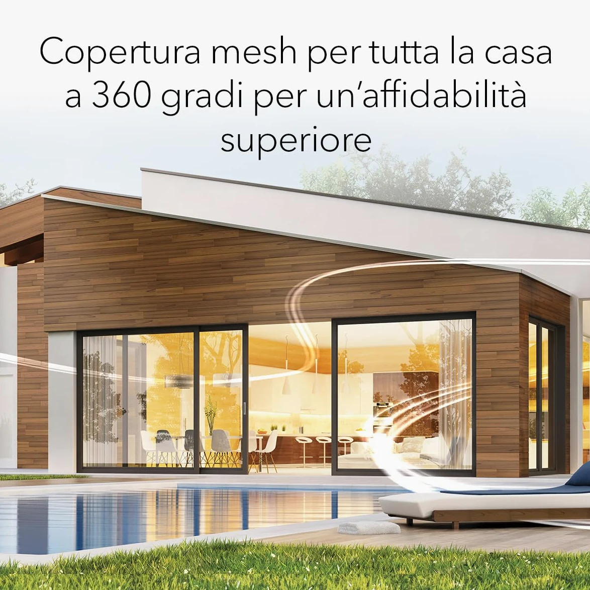 NETGEAR Orbi Serie 770 | WiFi 7 Mesh System | RBE773 | Router wireless + 1 satellite | Fino a 11 Gbps | Copre 540 m² | Supporta 100 dispositivi | Porta Internet 2,5 GB | Tri-Band BE11000| Kit da 3