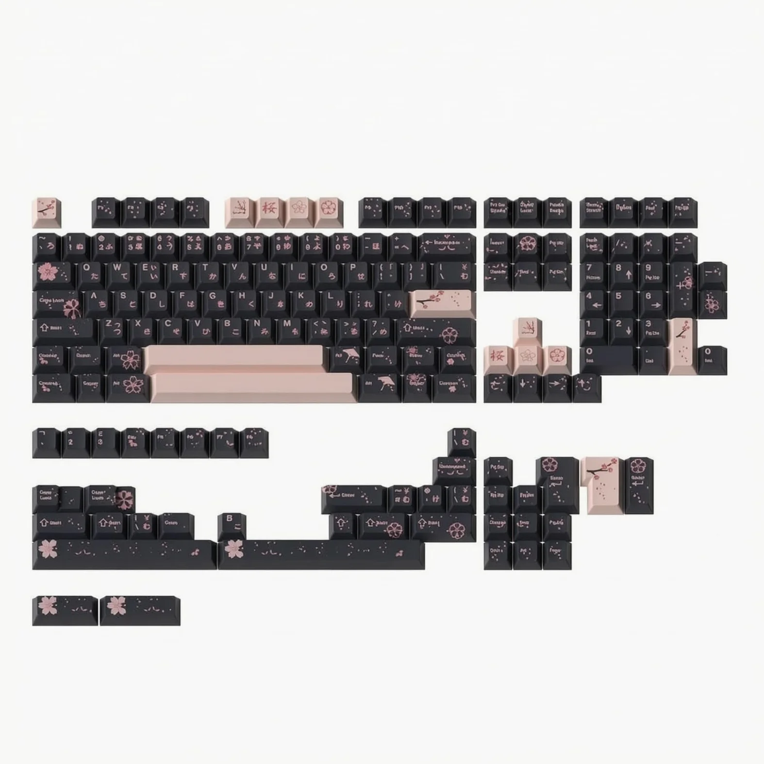 Set di Keycaps Giapponesi Keycaps in PBT Ergonomici Tasti per Giocatore