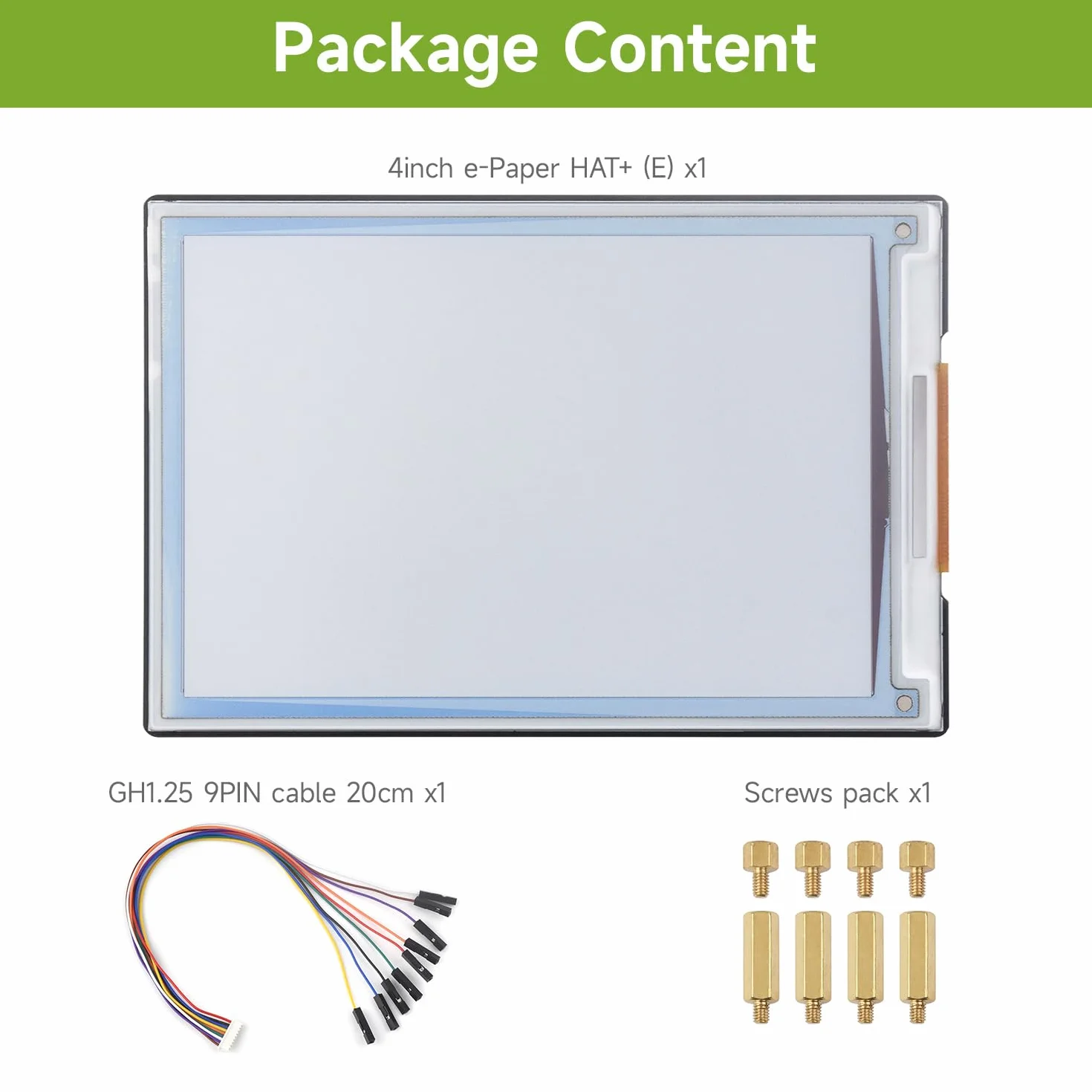 Waveshare Display E-Paper Spectra 6 (E6) a colori da 4 pollici, compatibile con Raspberry Pi 5/4B/3B/Zero/Zero W/Zero 2W/Pico/Pico W/Pico WH, Jetson Nano e RDK X3, con scheda driver standard HAT+