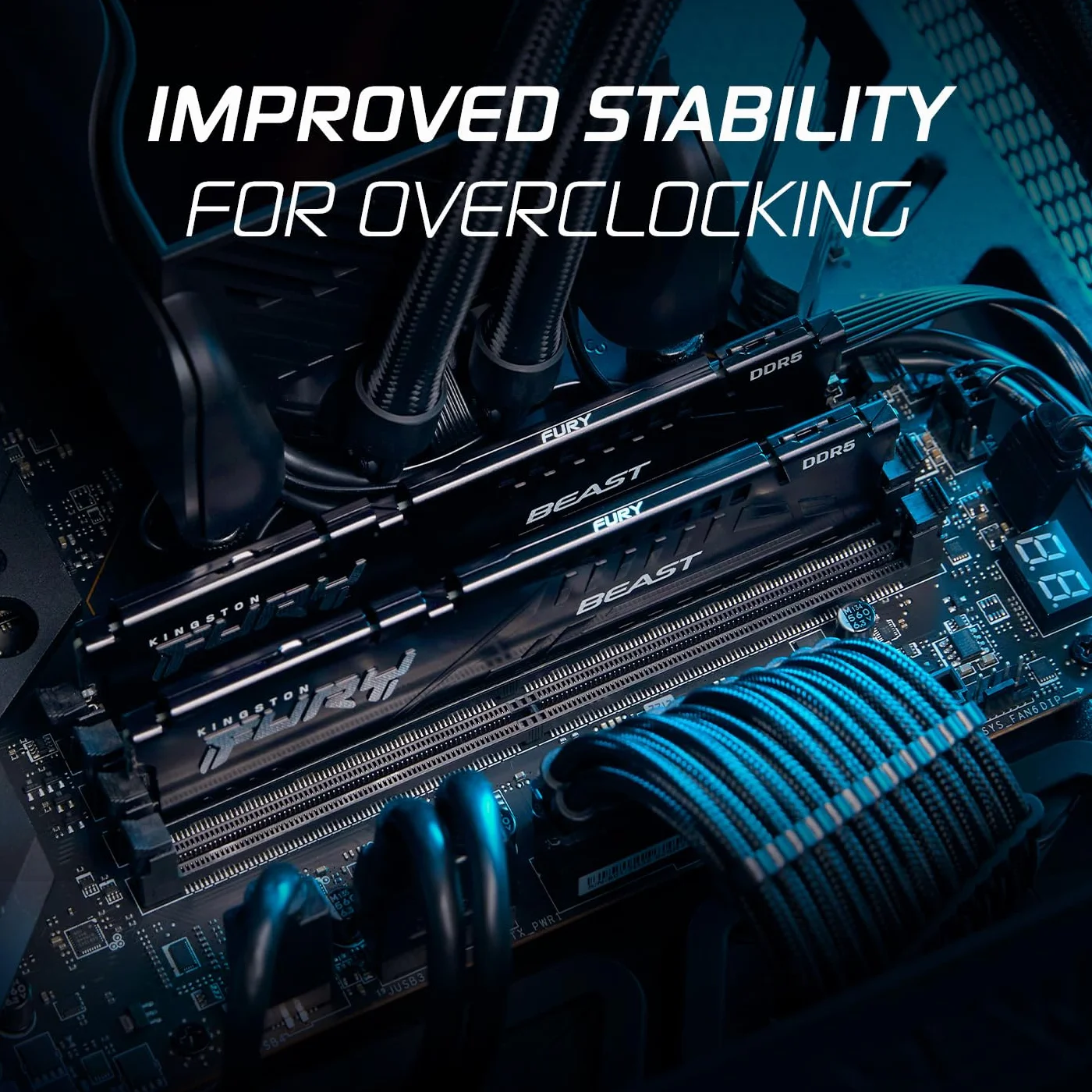 Kingston FURY Beast Nero DDR5 32GB (2x16GB) 6000MT/s CL36 DIMM Memoria Gaming per Computer Fissi Kit da 2 AMD EXPO e Intel XMP - KF560C36BBE2K2-32