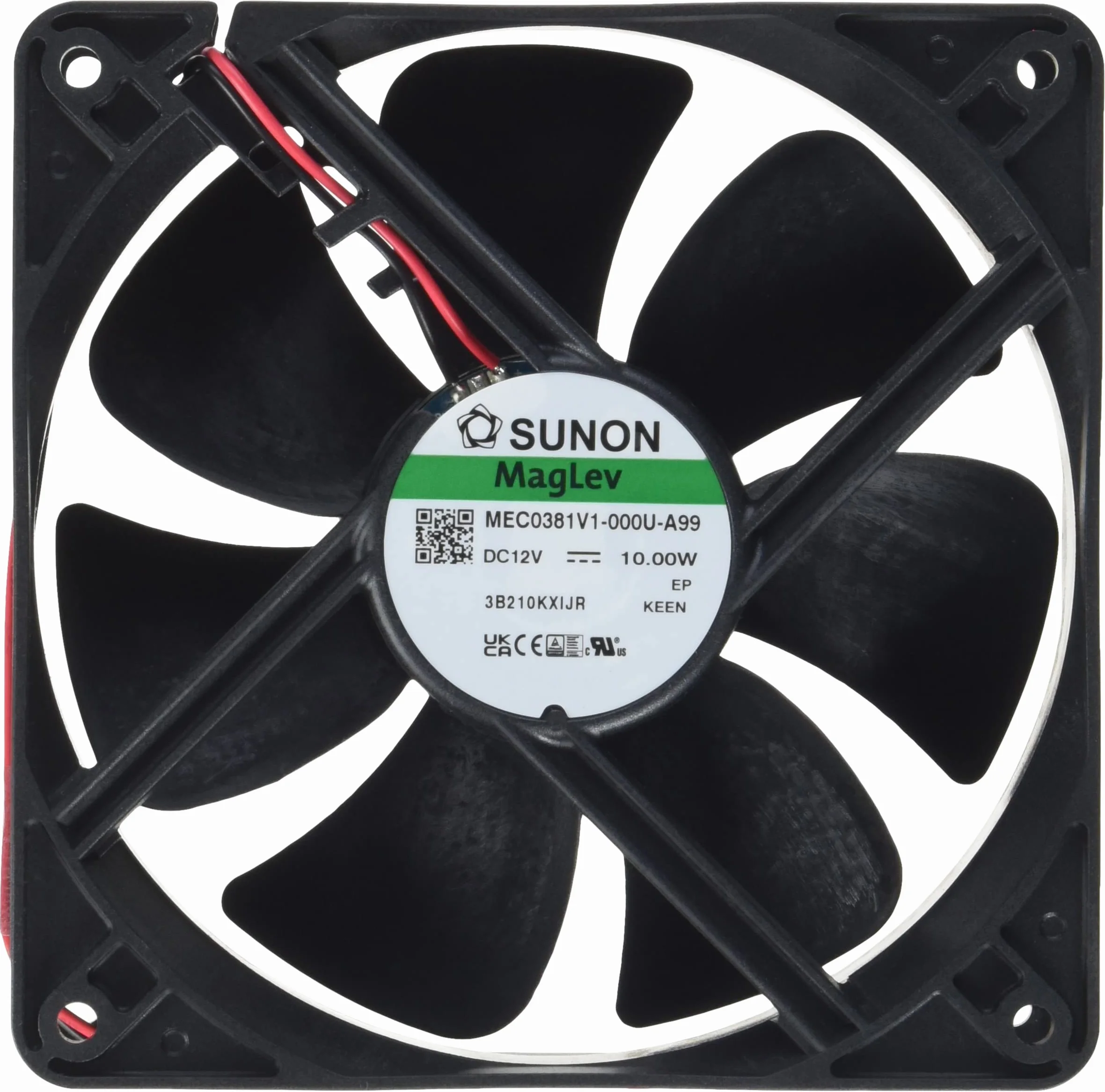 SUNON 12 V, 10,1 W, 120 x 120 x 38 mm, 234,4 m³/h, 48 dBA; Sunon MEC0381V1-A99