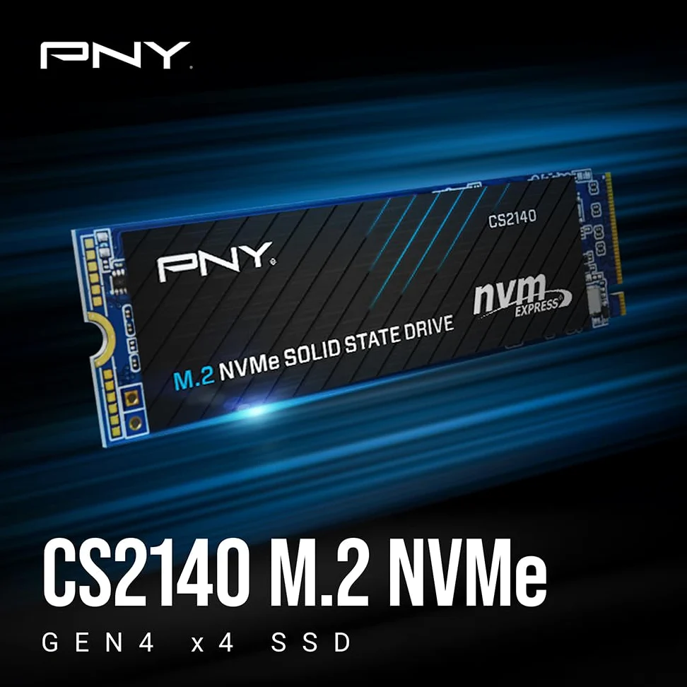 PNY CS2140 1TB M.2 NVMe Gen4 SSD interno