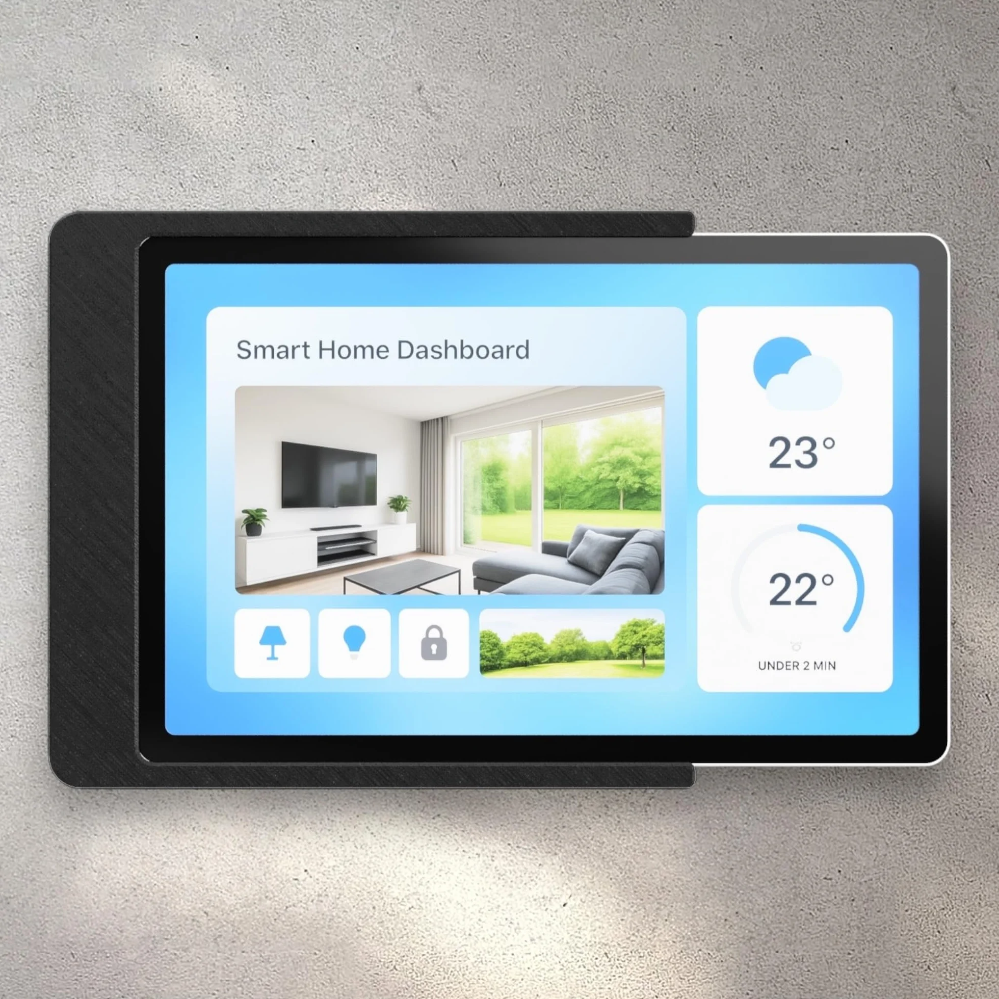Supporto Tablet da Parete per Samsung Galaxy Tab A9+ A11 Plus 11 Pollici - Estraibile Sottile Nero