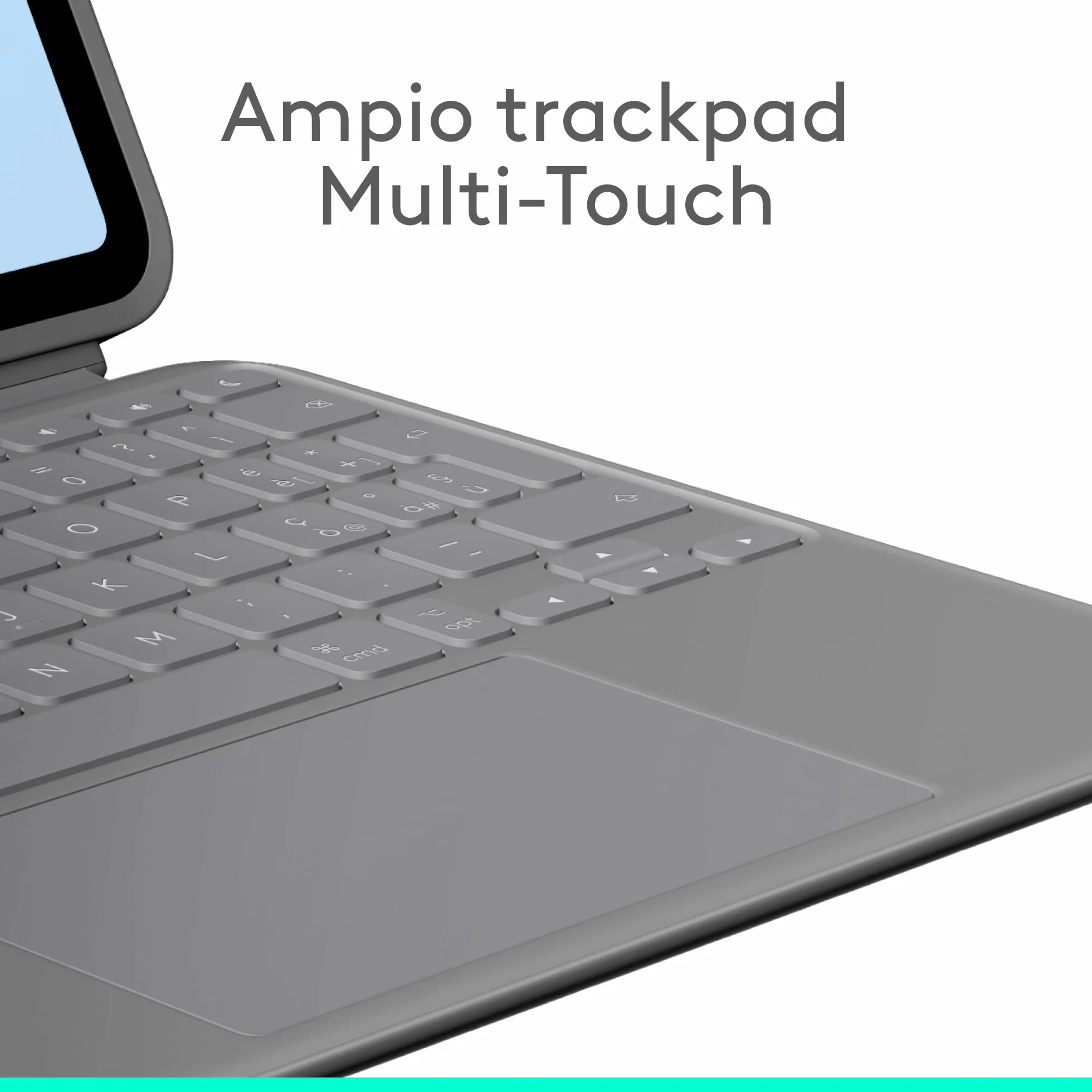 Logitech Combo Touch per iPad Air da 11 pollici (M2, M3 e M4), iPad Air (5a generazione) Custodia con tastiera - Tastiera retroilluminata staccabile con supporto - Layout Italiano QWERTY - Grigio