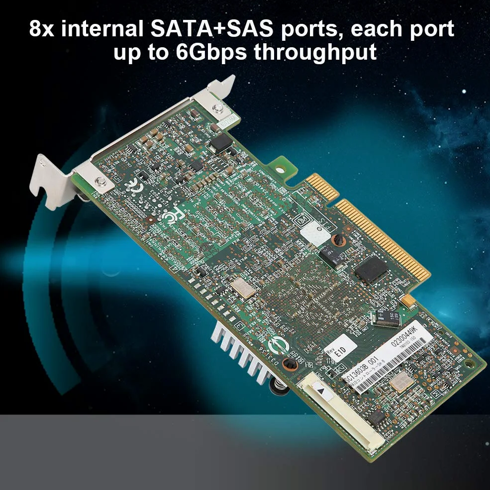 Akozon SAS LSI 9267-8i 2208 6 GB S 512 MB PCI-E 2.0 8 Porte SATA Controller SAS Raid di Espansione RAID0 1 10 Low Baffle