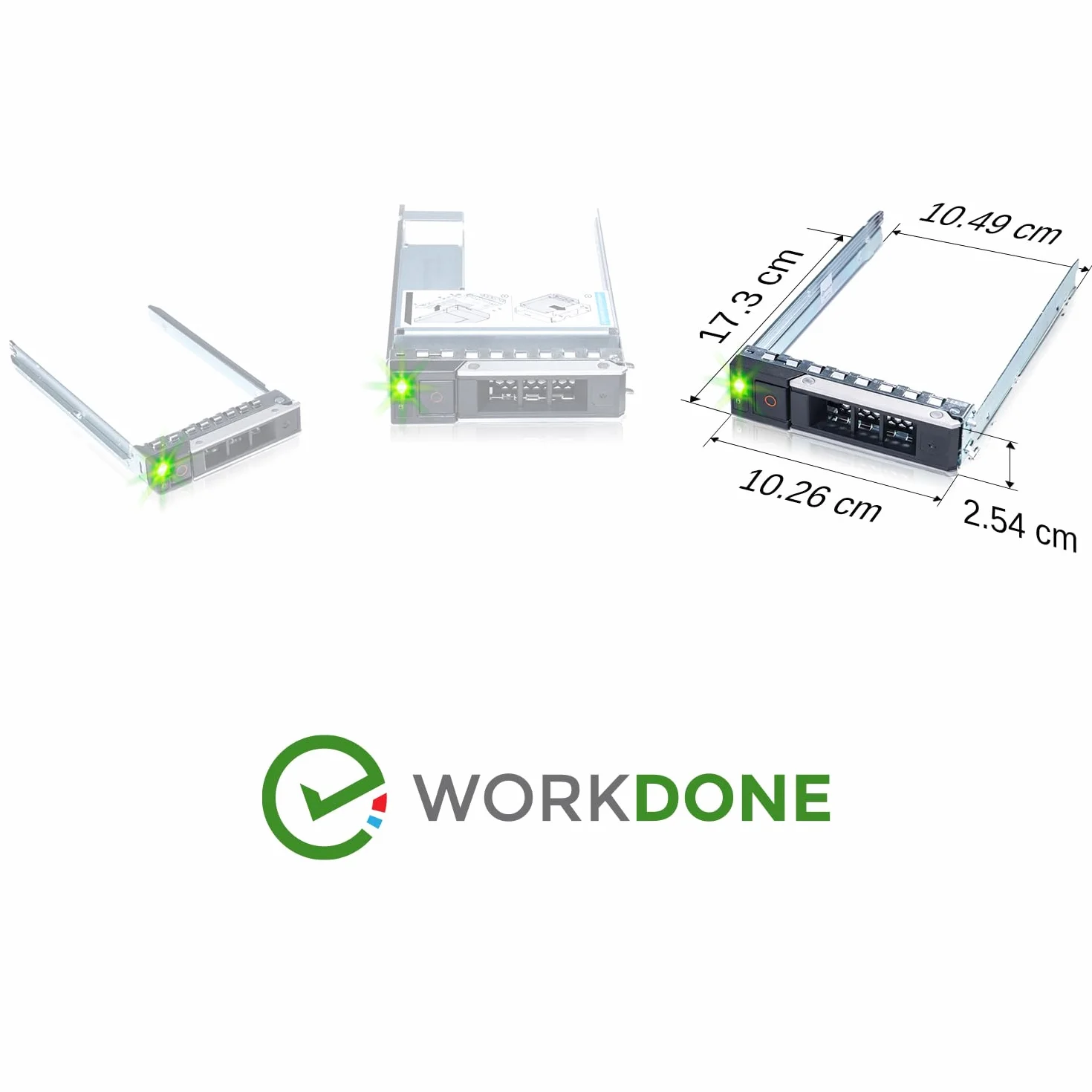WorkDone Caddy per disco rigido da 3,5 pollici Compatibile con PowerEdge Dell - R340 R440 R540 R640 R740 R6415 R7415 R7425 X7K8W di 14° generazione - Vassoio della staffa Hot Swap contenitore