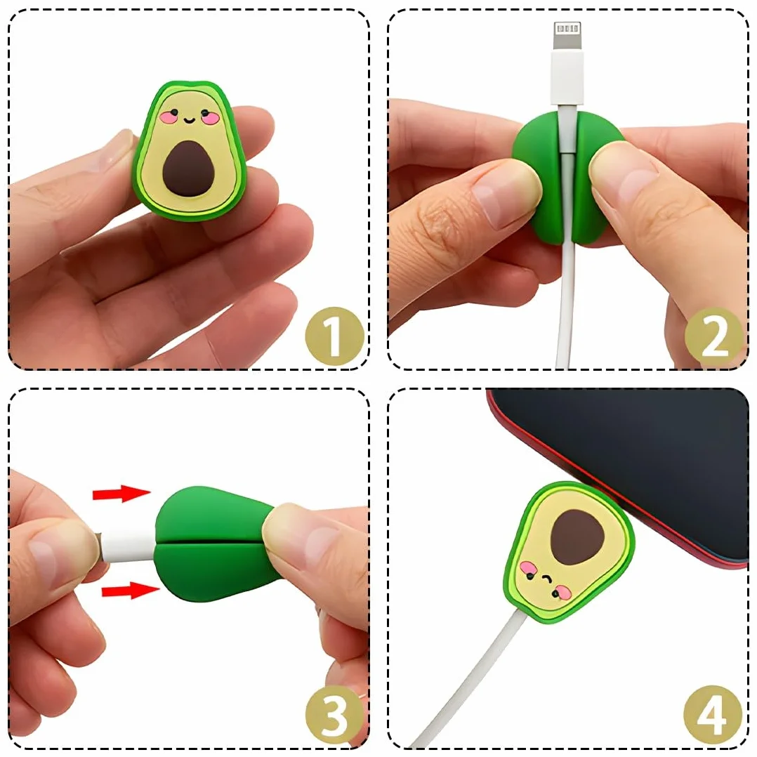 JEYORZY 6 Pcs Cable Protector, Proteggi Cavo, Copertura Protettiva per Cavi Dati Frutta, Protezione per Cavo per Morso per Cavo, Protezione per Cavo, Adatto per la Maggior Parte Delle Linee Dati