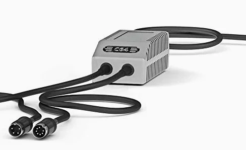 Alimentatore di rete C64 FDD Dual Modern EU – Alimentatore di ricambio C64 FDD doppio, spina UE (grigio)