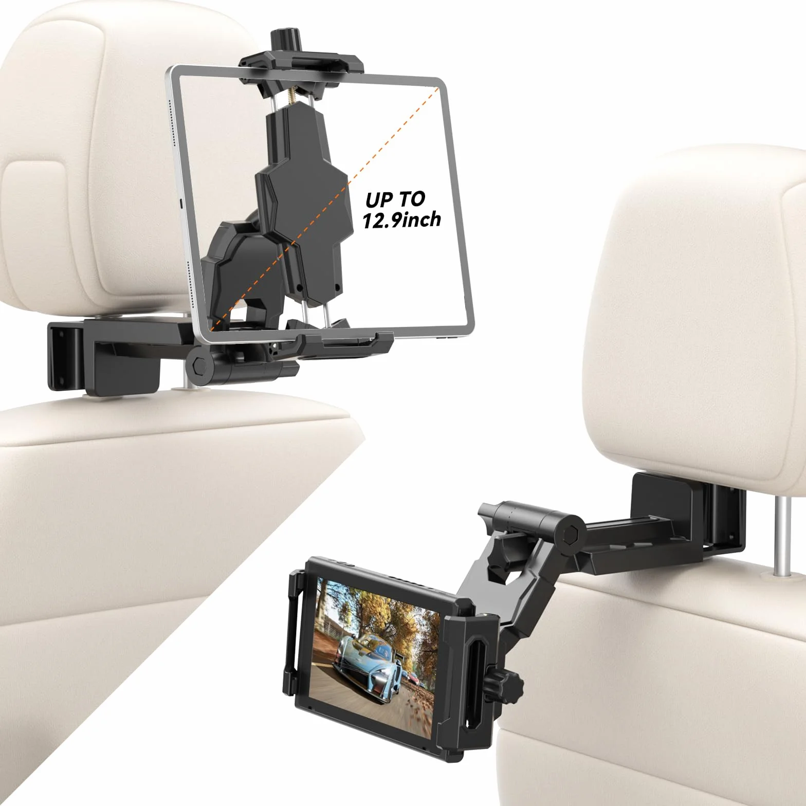 KDD Porta Tablet da Auto Regolabile a 360° Supporto per Sedile Posteriore Scrivania 4,7-12,9"