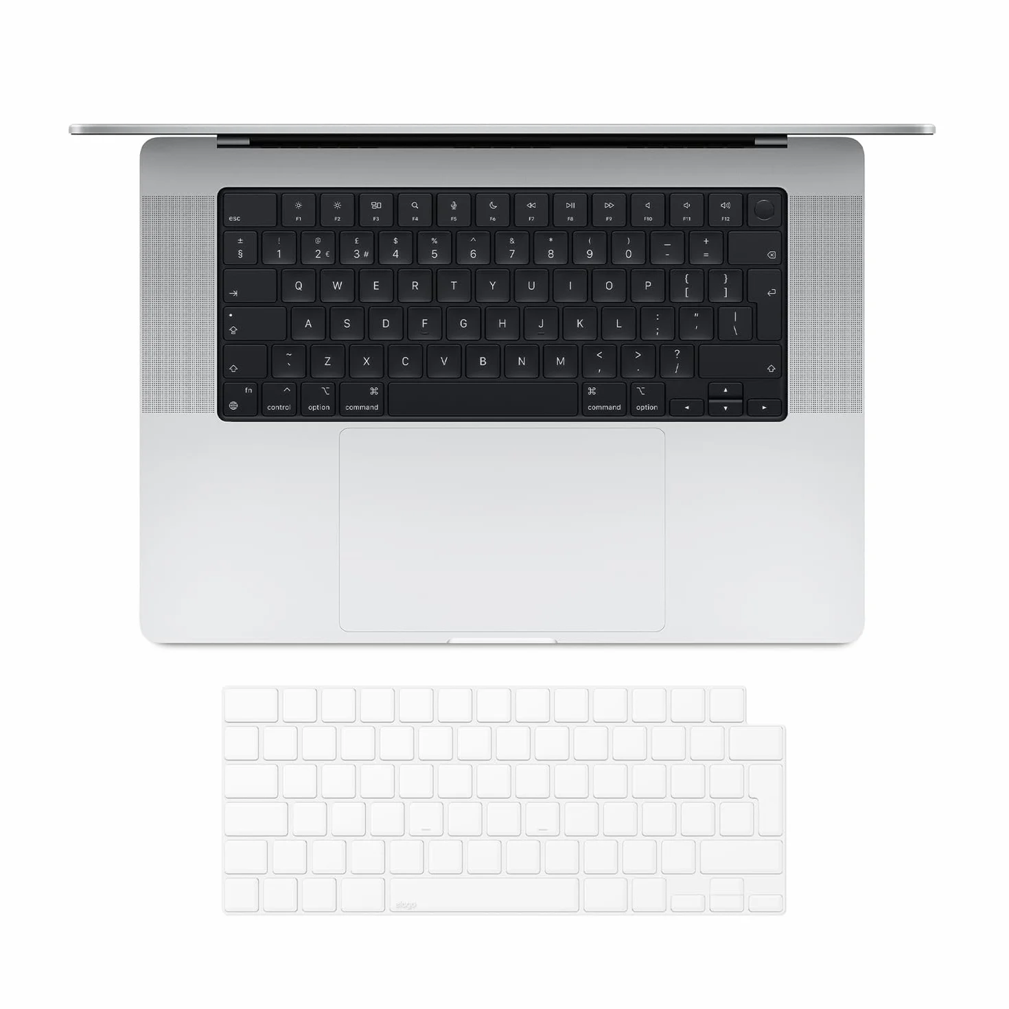 elago Cover Premium per Tastiera Ultra Sottile in TPU Compatibile con MacBook Pro (M5/M3/M2/M1) 14"&16", MacBook Air (M5/M2) 13"&15", MacBook Neo (A18 Pro) 13” con Touch ID (Layout UK/EU)