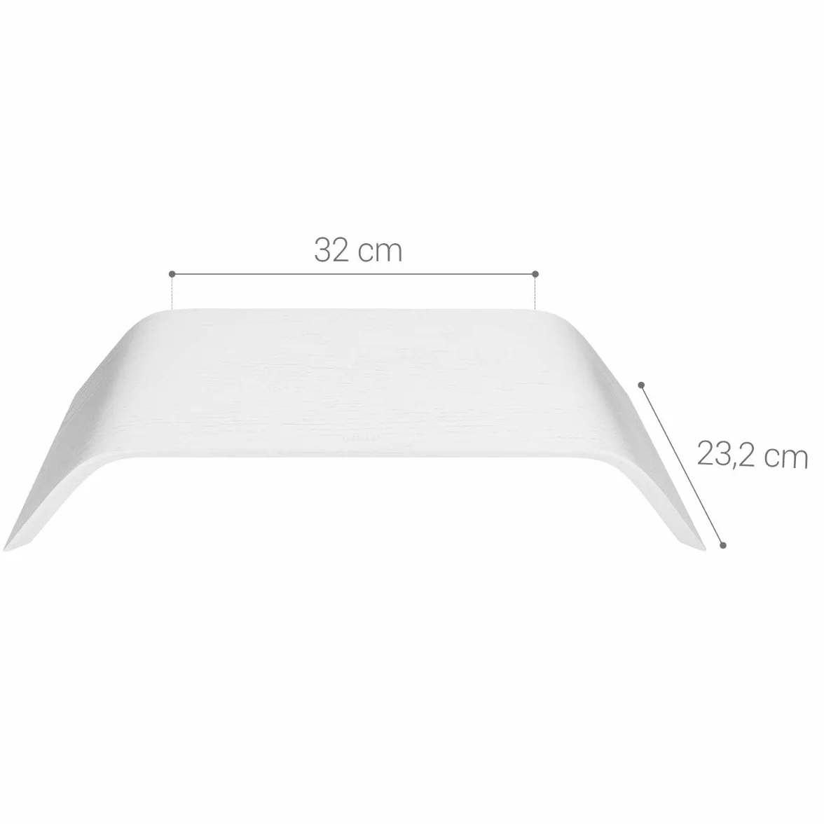kalibri Supporto per Monitor Universale - Stand in Legno per Schermo PC Computer TV - Base da scrivania Rialzo per Notebook Portatile iMac - Bianco